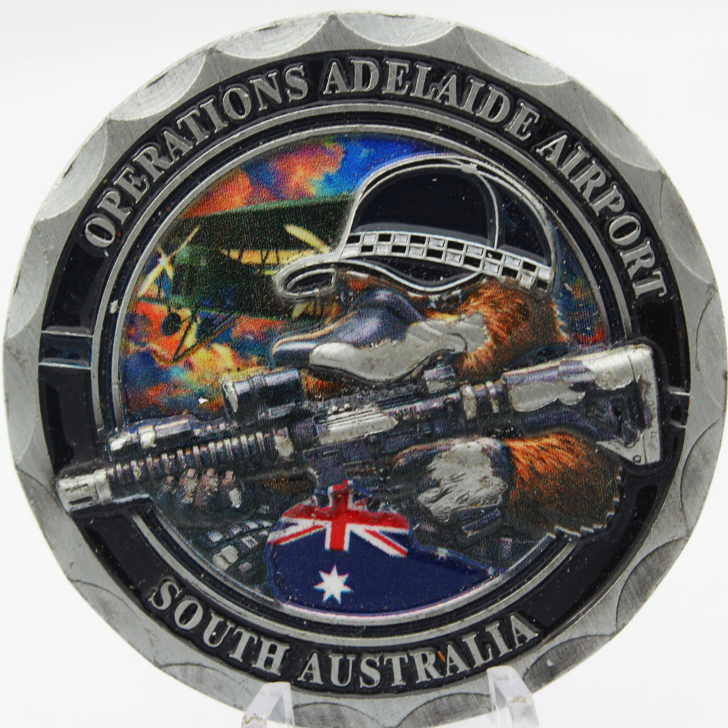 Australian Federal Police Operations Adelaide Airport Challenge Coin 2.0" Zinc Alloy Used Collectible