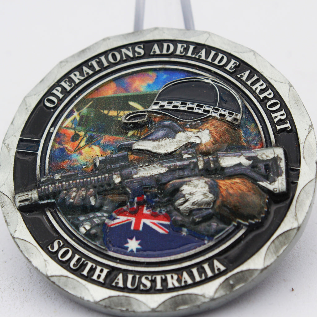 Australian Federal Police Operations Adelaide Airport Challenge Coin 2.0" Zinc Alloy Used Collectible
