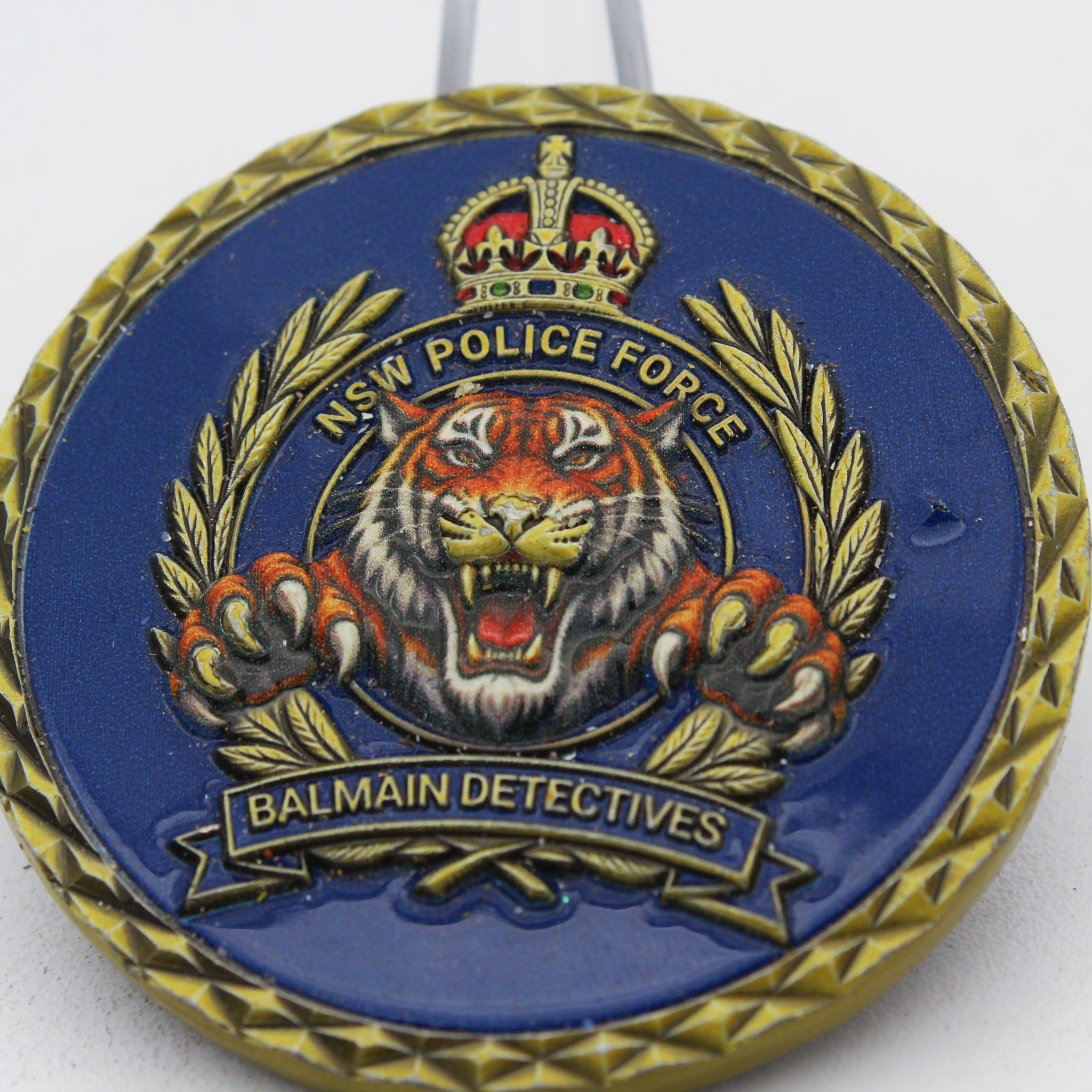 NSW Police Force Balmain Detectives Tiger Challenge Coin 2.0" Copper Used Collectible