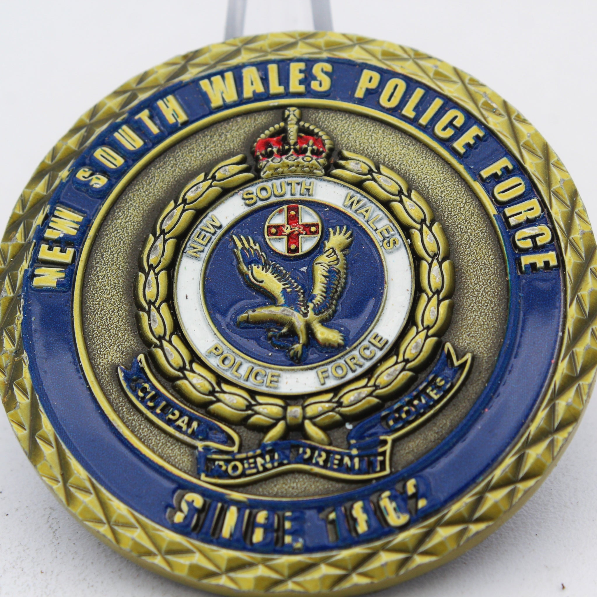 NSW Police Force Balmain Detectives Tiger Challenge Coin 2.0" Copper Used Collectible
