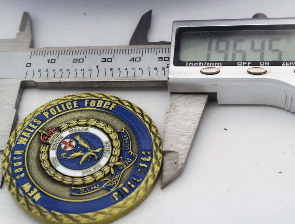 NSW Police Force Balmain Detectives Tiger Challenge Coin 2.0" Copper Used Collectible