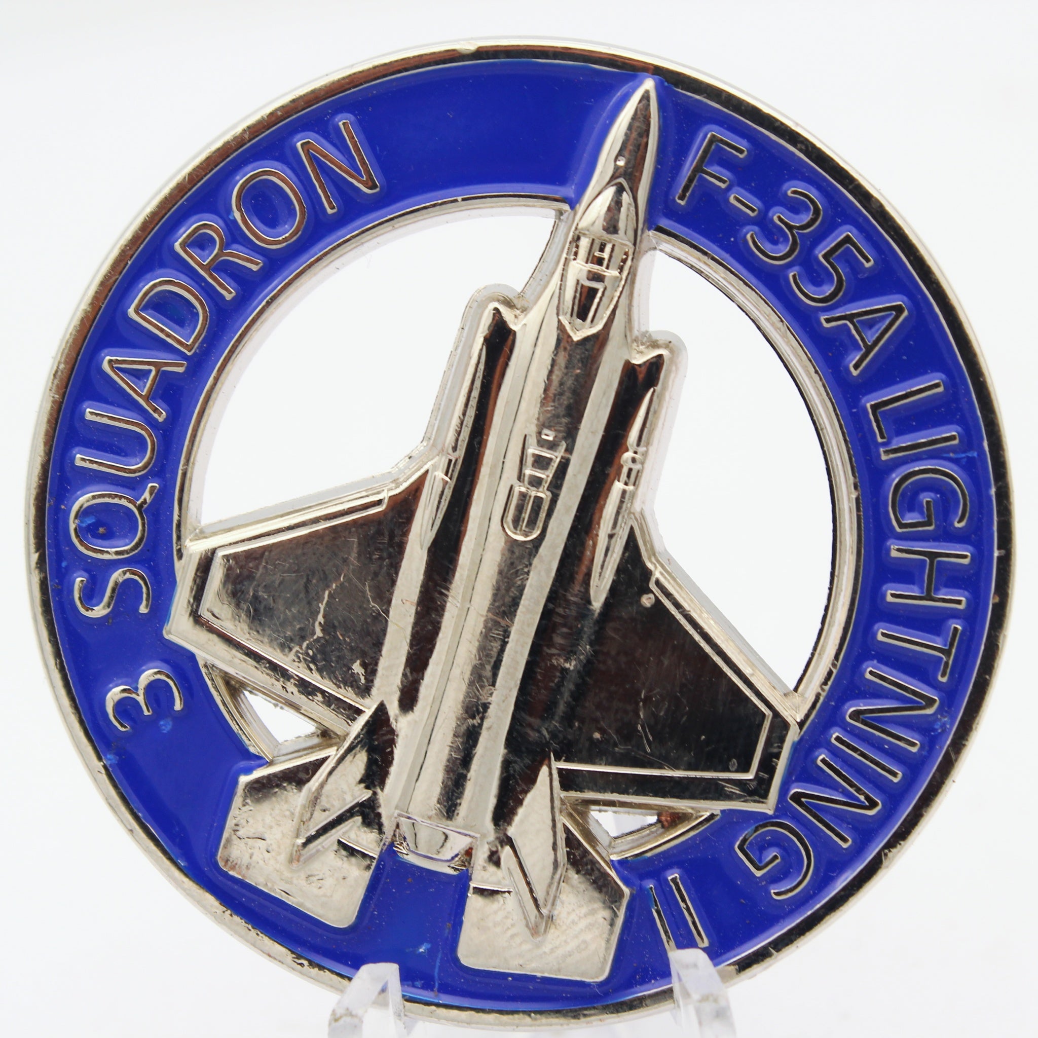 Royal Australian Air Force 3 Squadron F-35A Lightning II Challenge Coin 2.0" Copper Used Collectible