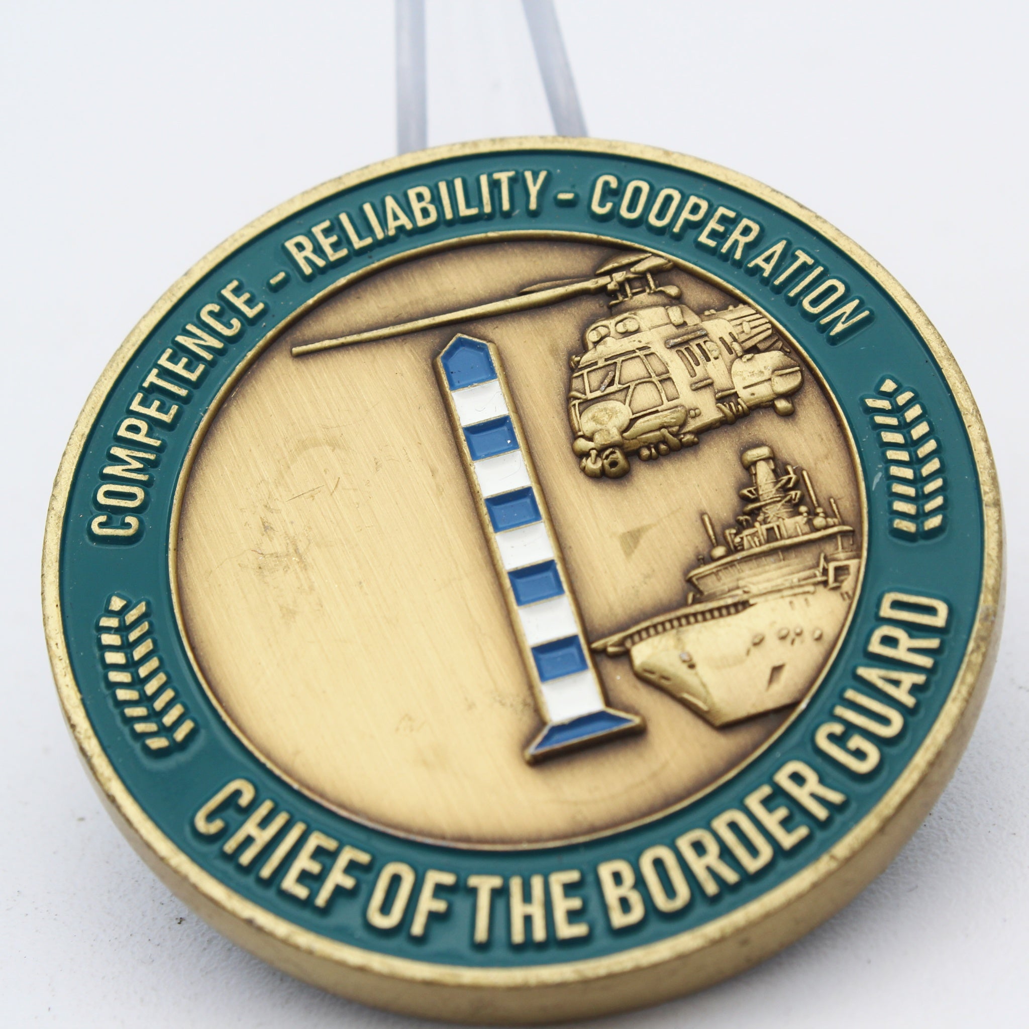 Finnish Border Guard Chief of the Border Guard Challenge Coin 1.85" Enamel Pre-owned