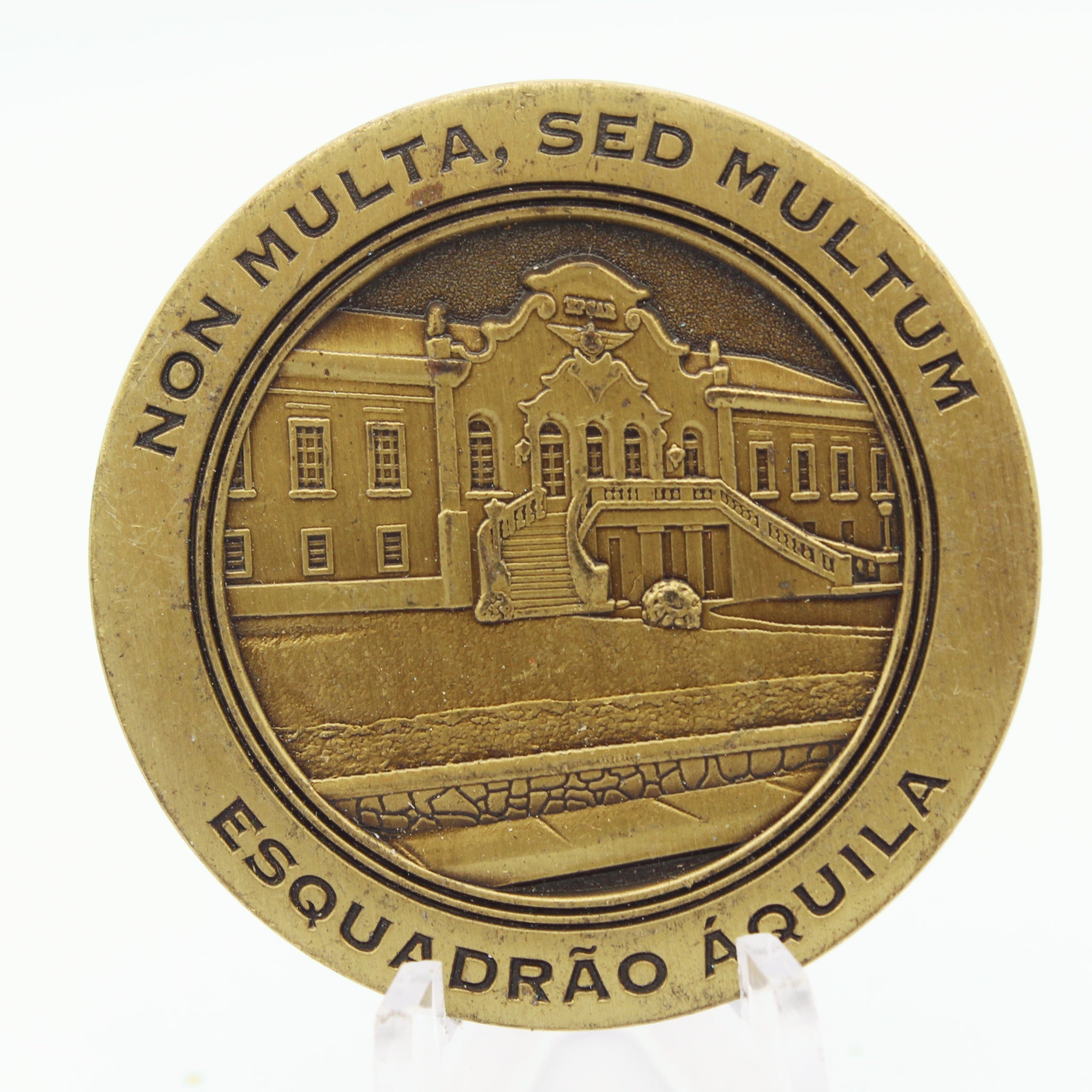 Brazilian Air Force EPCAR 2002 Áquila Squadron Challenge Coin | 1.75" Copper Pre-Owned Collectible