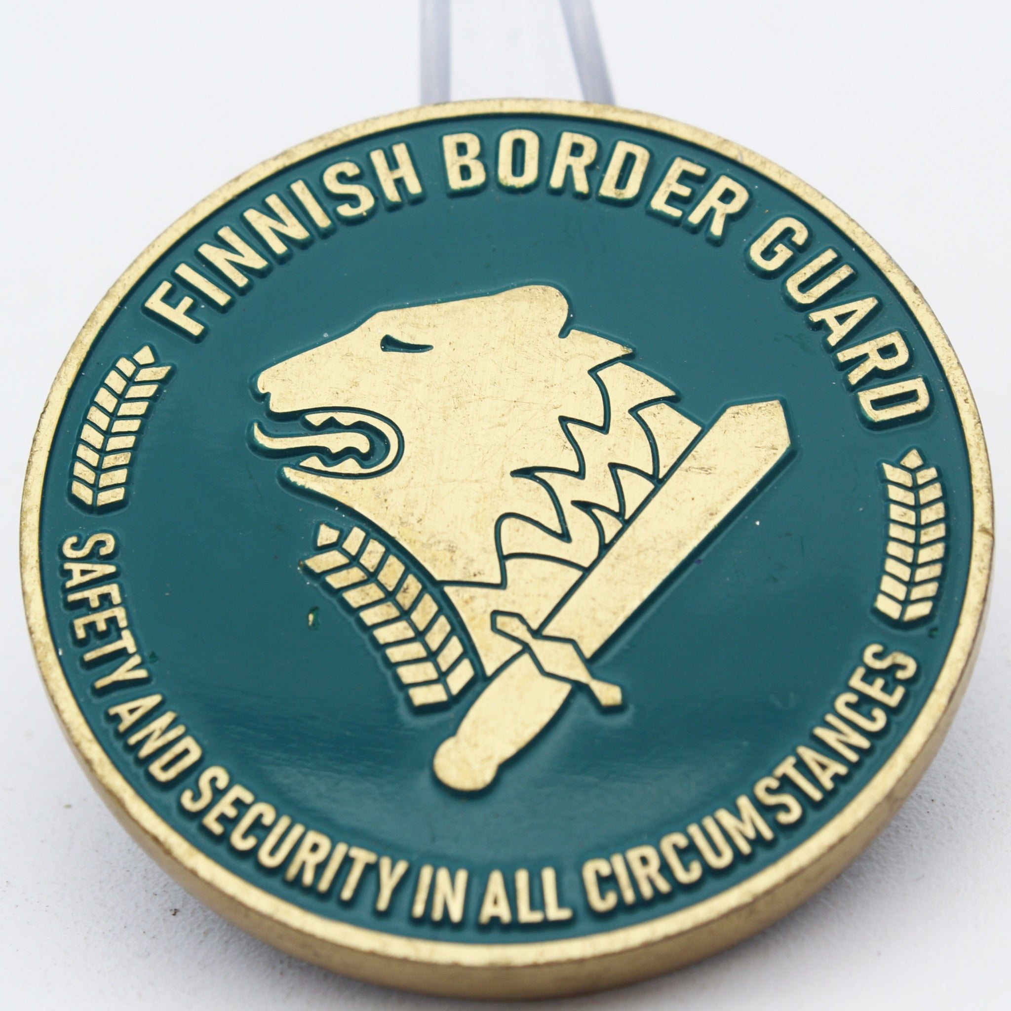 Finnish Border Guard Chief of the Border Guard Challenge Coin 1.85" Enamel Pre-owned