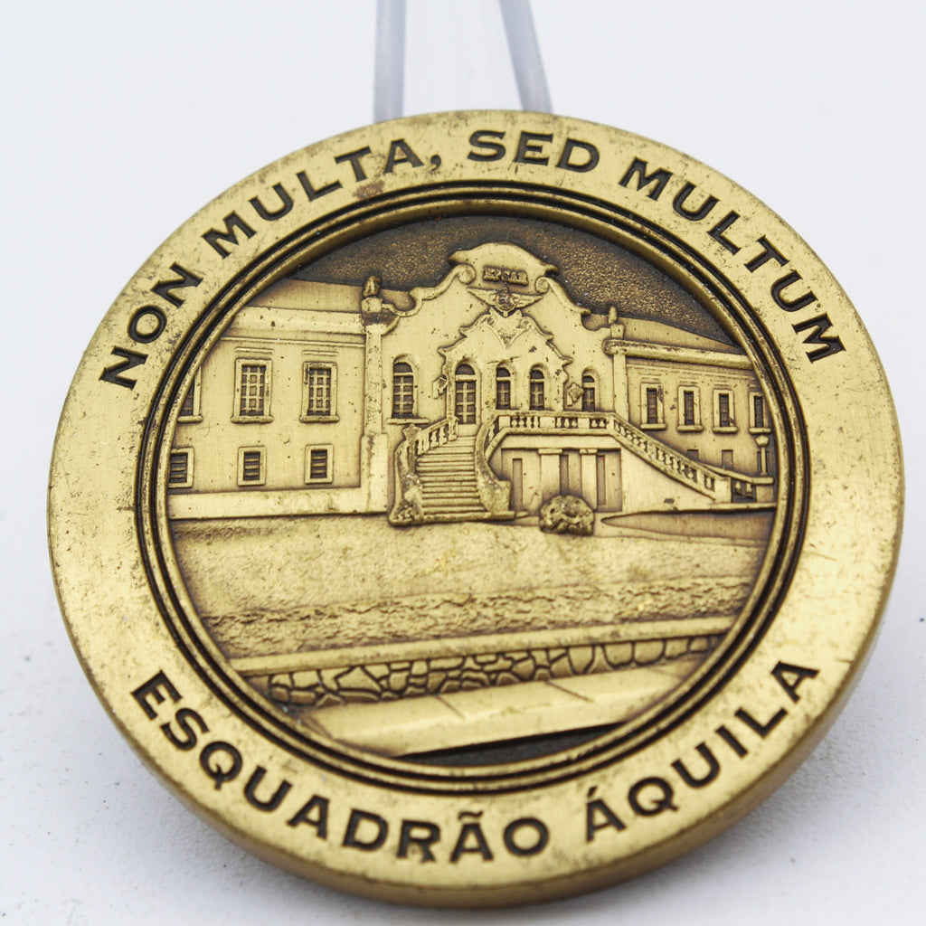 Brazilian Air Force EPCAR 2002 Áquila Squadron Challenge Coin | 1.75" Copper Pre-Owned Collectible