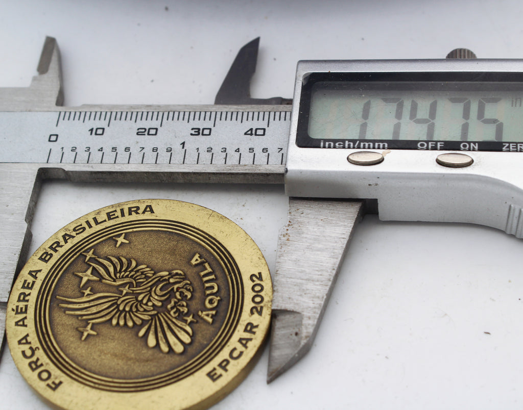 Brazilian Air Force EPCAR 2002 Áquila Squadron Challenge Coin | 1.75" Copper Pre-Owned Collectible
