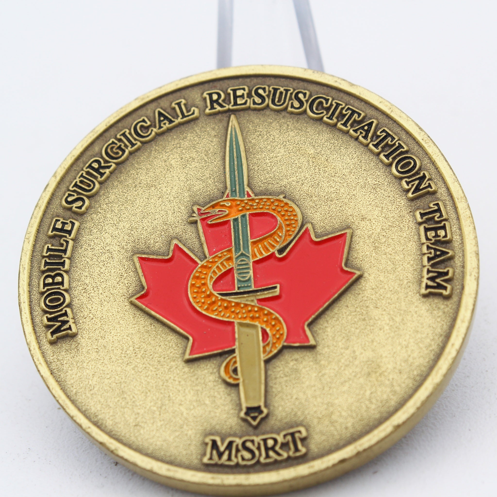 Mobile Surgical Resuscitation Team MSRT Challenge Coin 1.75” Copper Enamel Pre-owned collectible