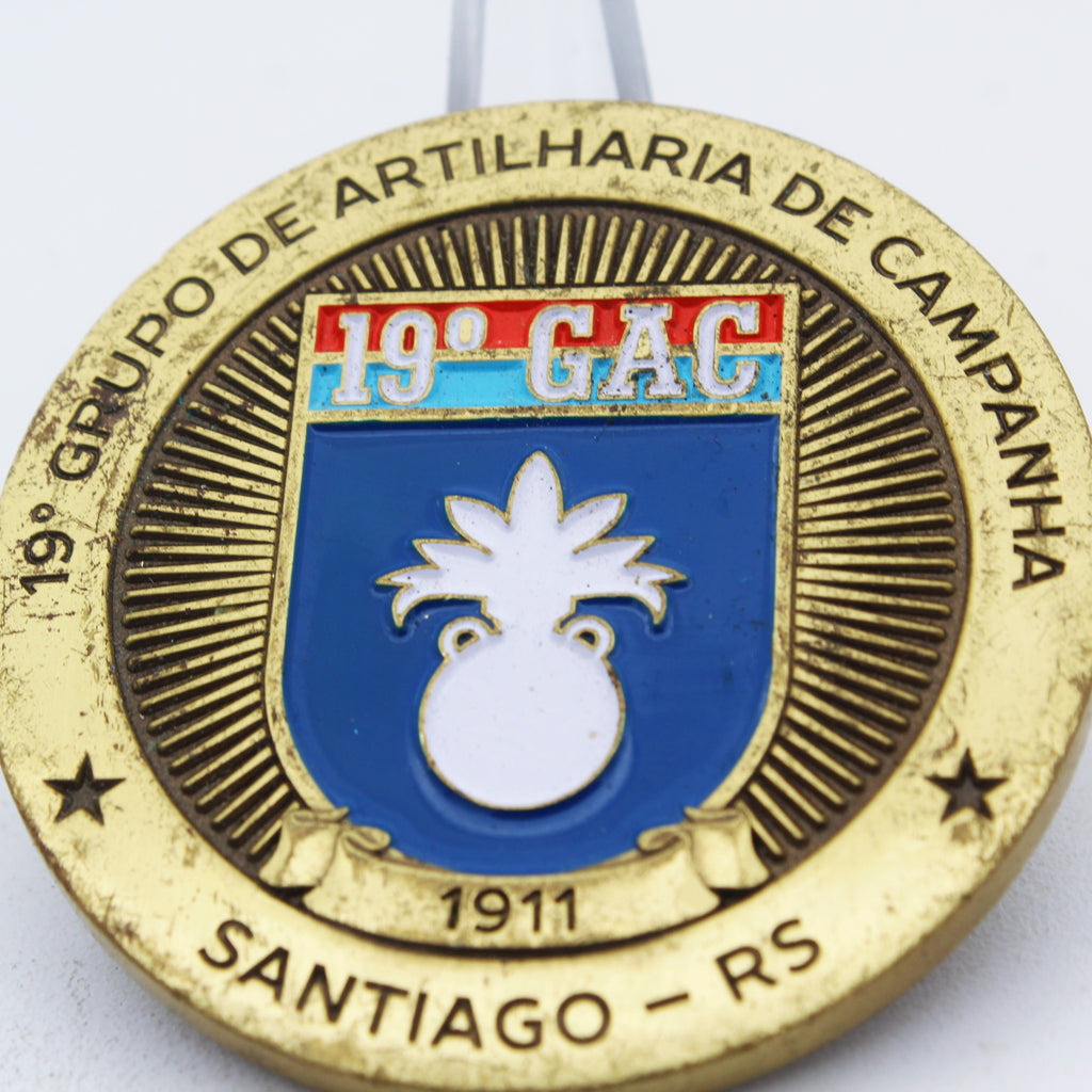 Brazil 19º GAC Barão de Batovi Challenge Coin | 2.0" Copper Pre-Owned Military Collectible