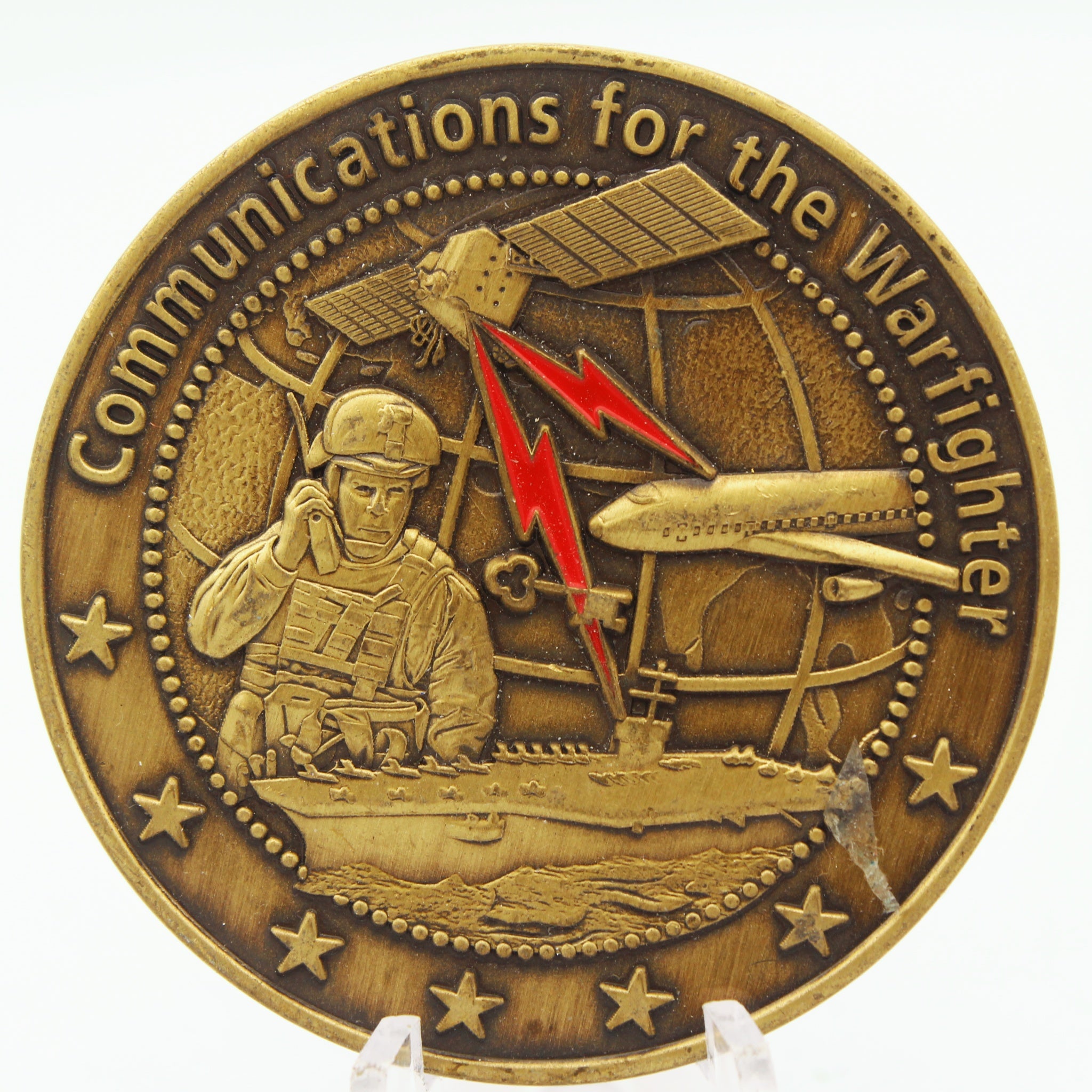 Raytheon Integrated Communication Systems Challenge Coin | 2.0" Copper Pre-Owned Collectible