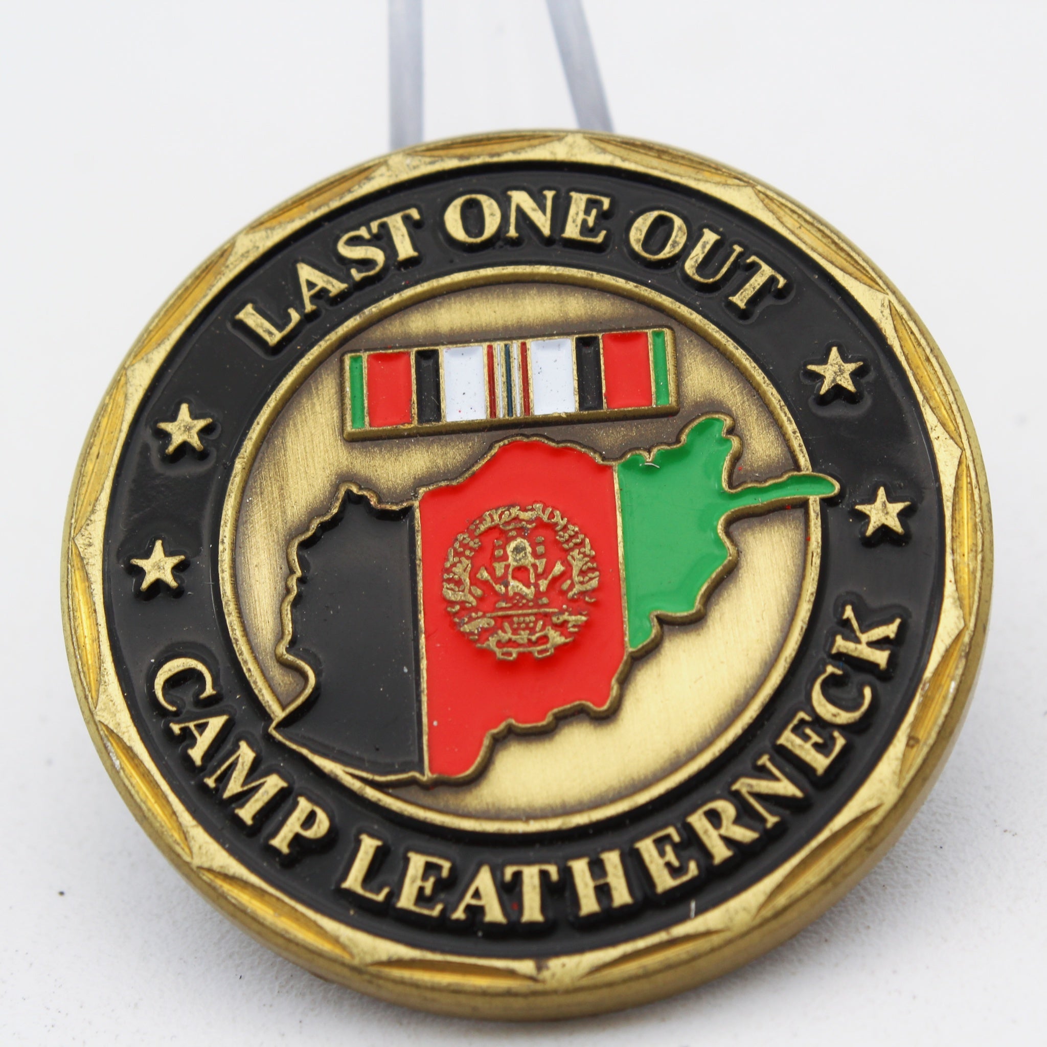Operation Afghanistan Enduring Freedom Camp Leatherneck Challenge Coin 1.6” Military Copper Pre-Owned