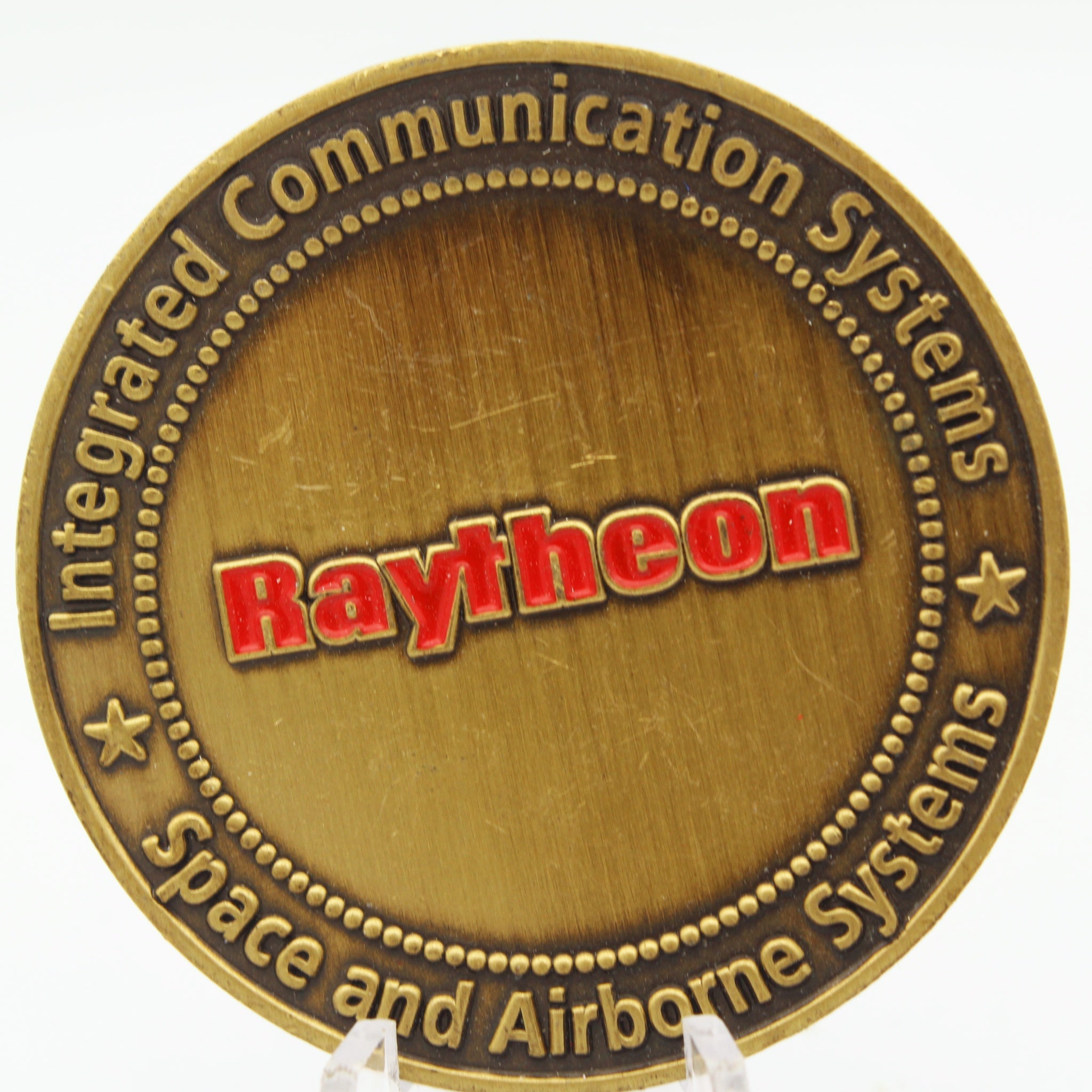 Raytheon Integrated Communication Systems Challenge Coin | 2.0" Copper Pre-Owned Collectible
