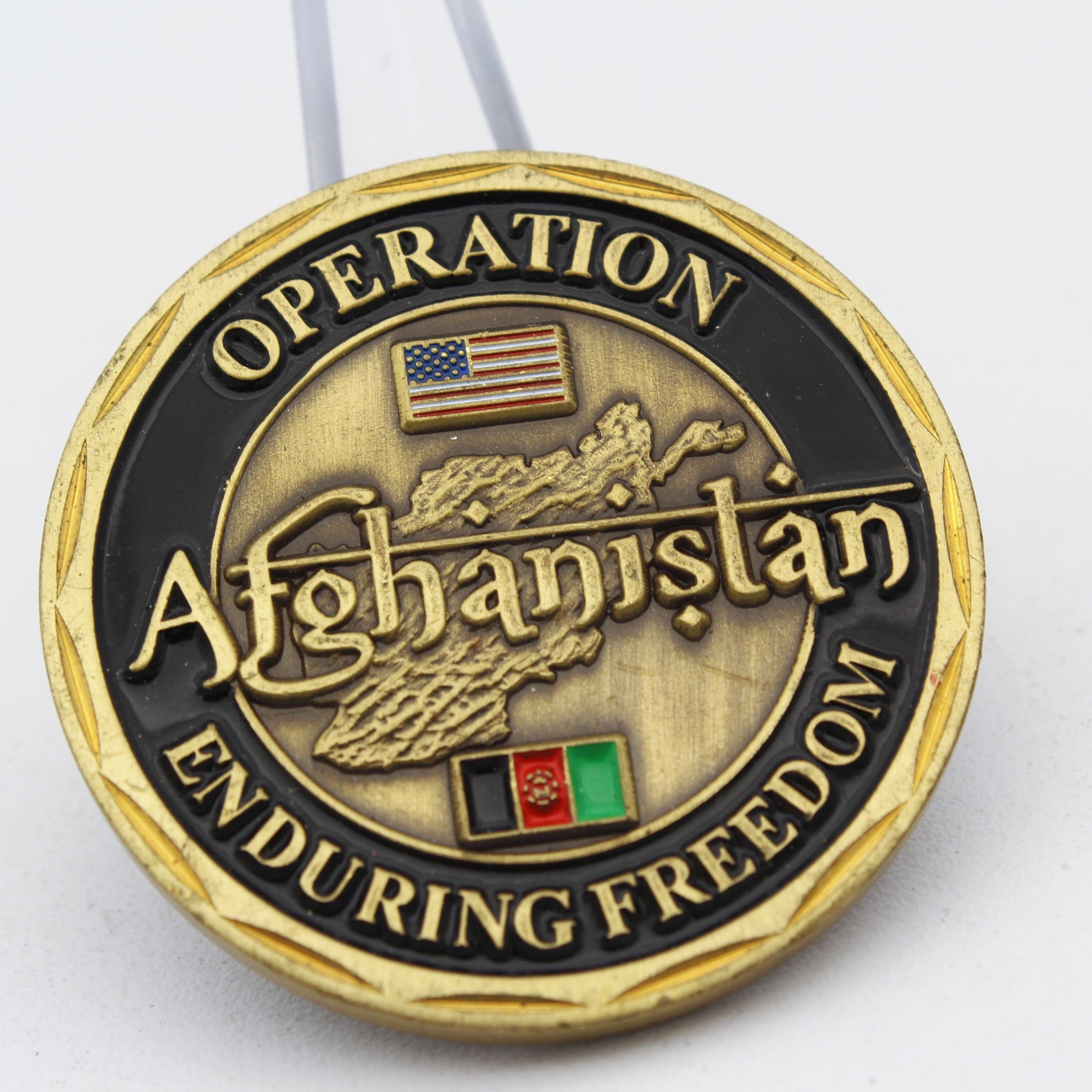 Operation Afghanistan Enduring Freedom Camp Leatherneck Challenge Coin 1.6” Military Copper Pre-Owned