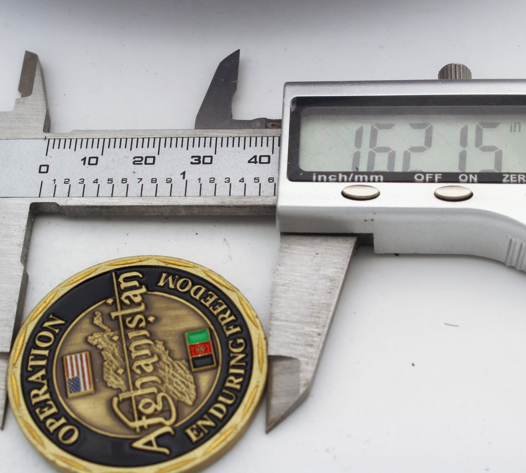 Operation Afghanistan Enduring Freedom Camp Leatherneck Challenge Coin 1.6” Military Copper Pre-Owned