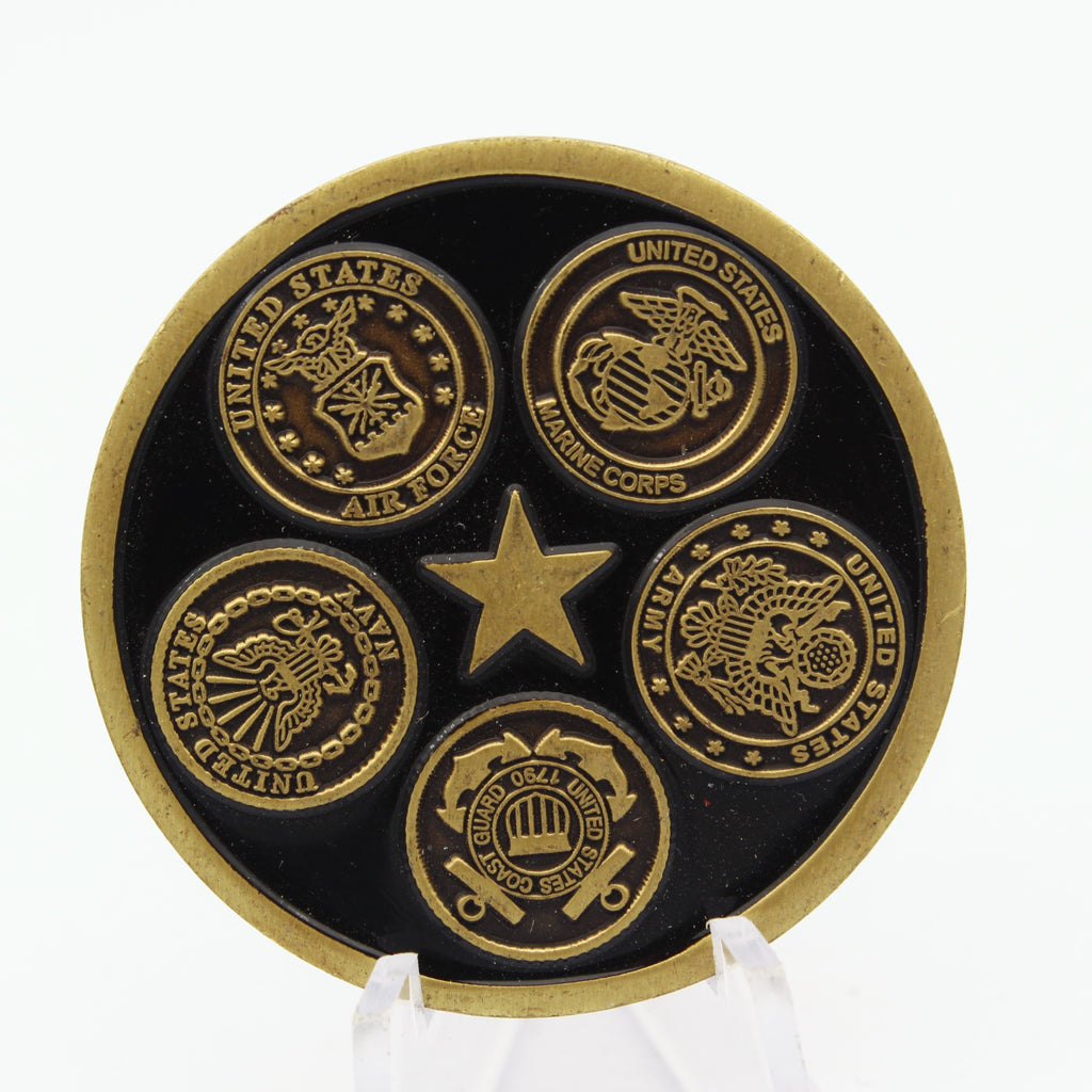 Ali Al Salem Kuwait Joint Forces Military Challenge Coin 1.6” Copper  Pre-owned collectible