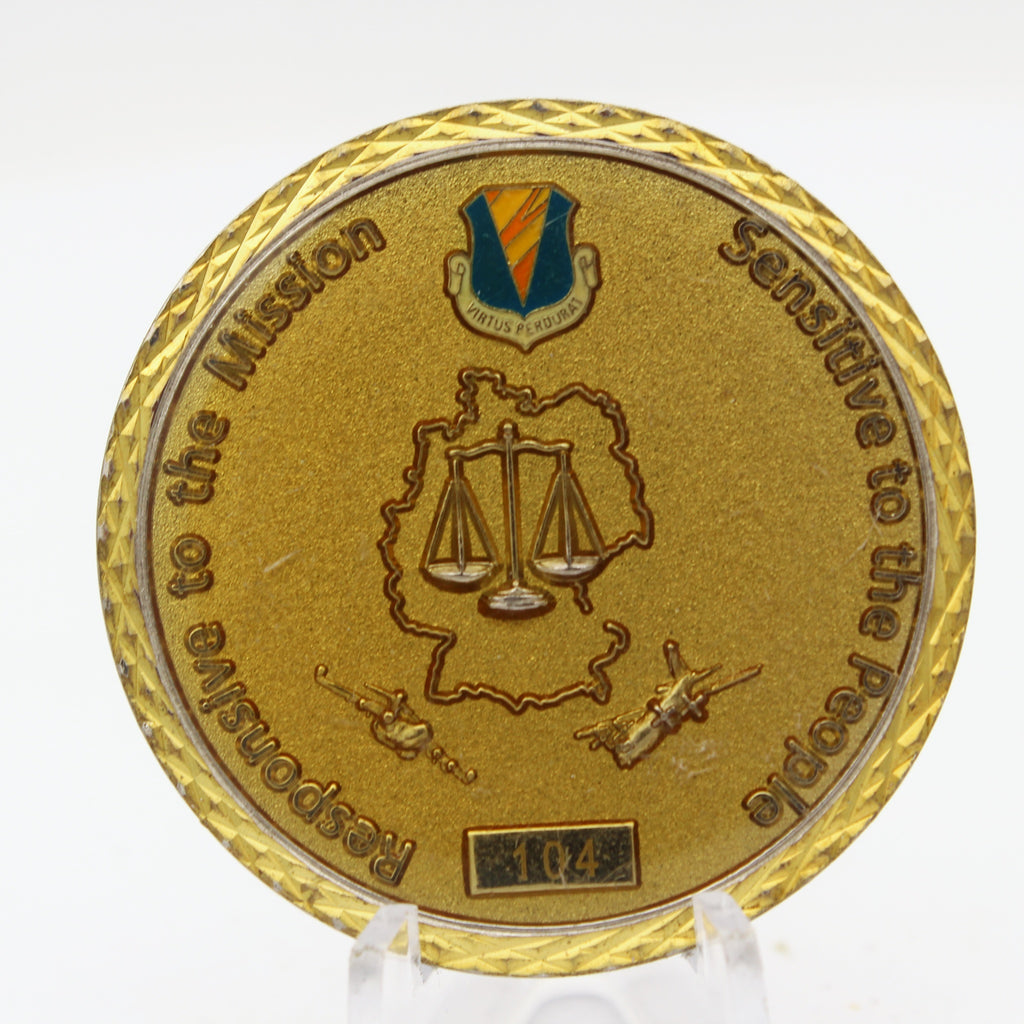 Ramstein Air Base Germany Equal Opportunity Challenge Coin | 1.75" Copper Pre-Owned Collectible