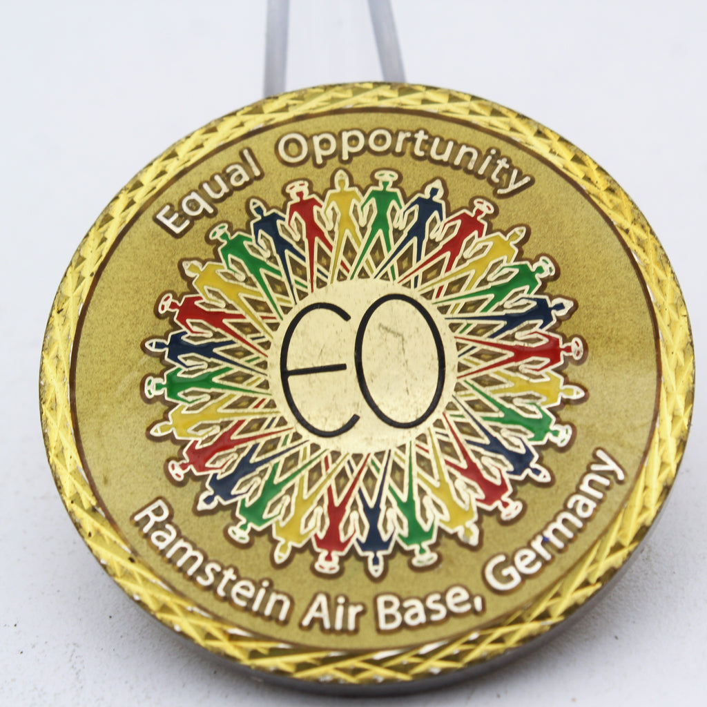 Ramstein Air Base Germany Equal Opportunity Challenge Coin | 1.75" Copper Pre-Owned Collectible