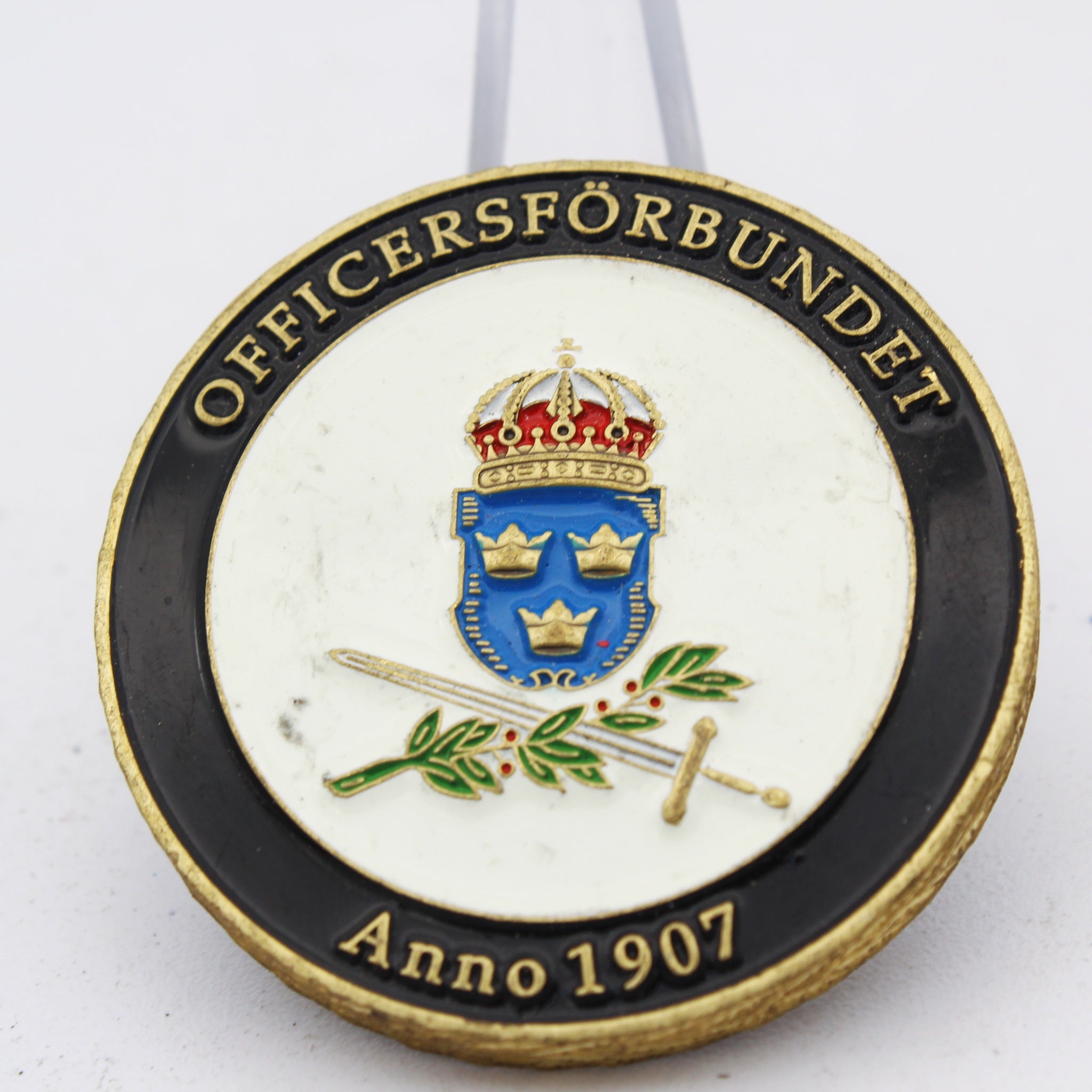 Swedish Association of Military Officers Challenge Coin | 1.5" Copper Pre-Owned Collectible