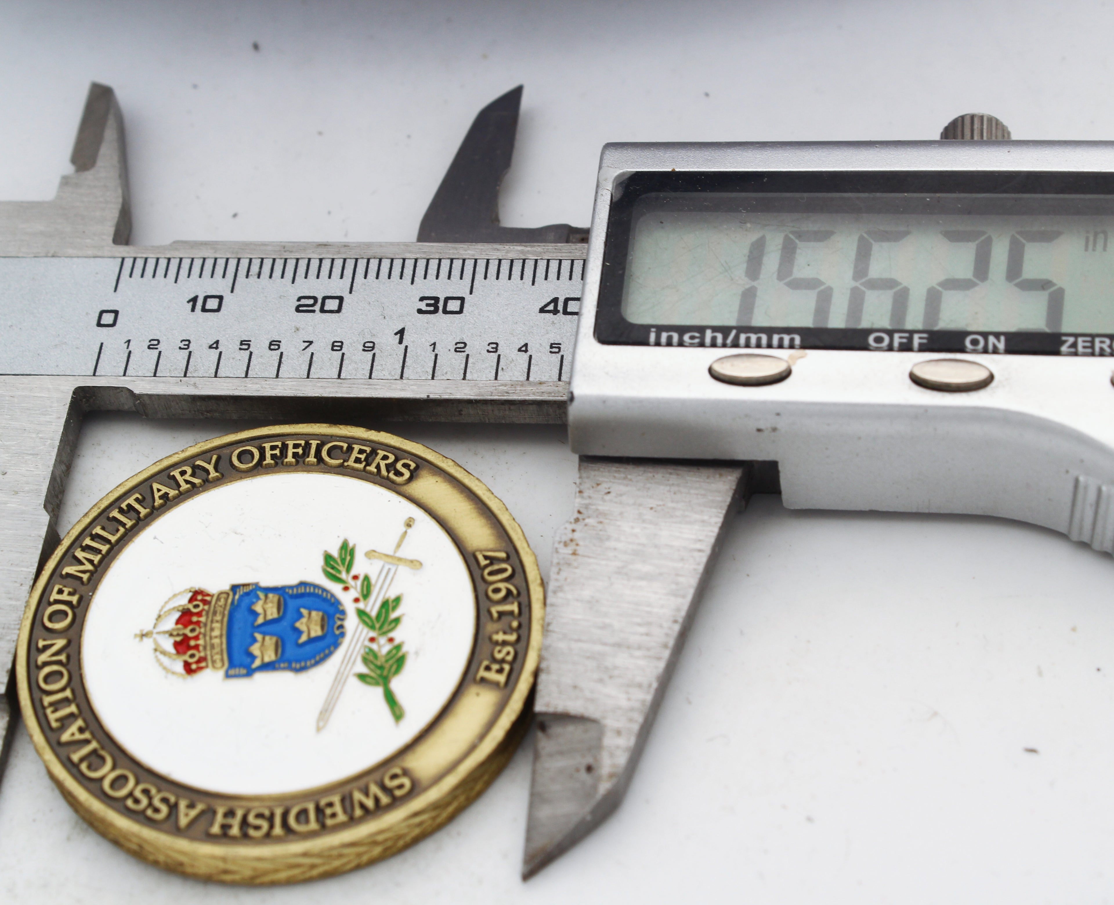Swedish Association of Military Officers Challenge Coin | 1.5" Copper Pre-Owned Collectible