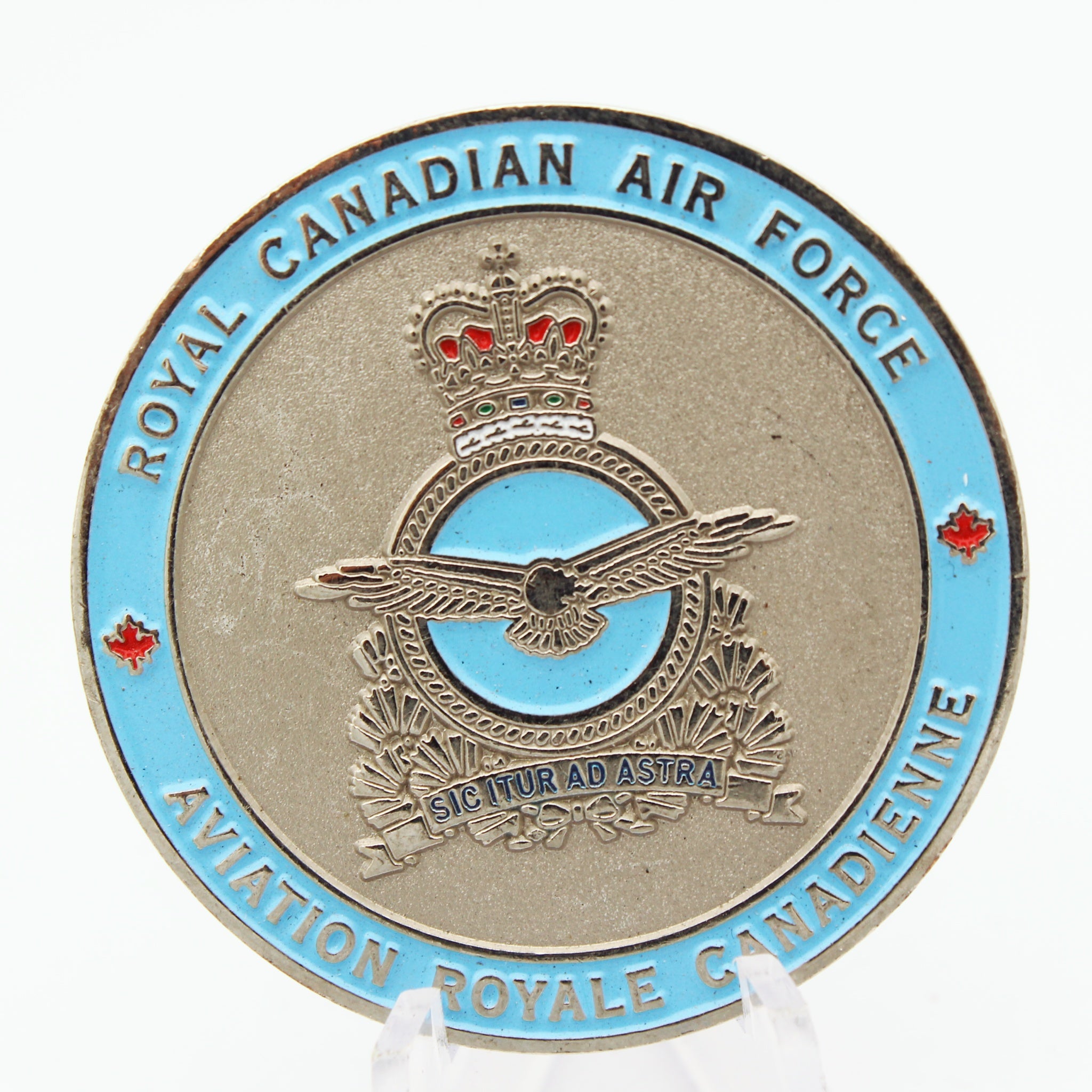 Royal Canadian Air Force Veteran Challenge Coin 1.75” RCAF Copper Pre-owned collectible
