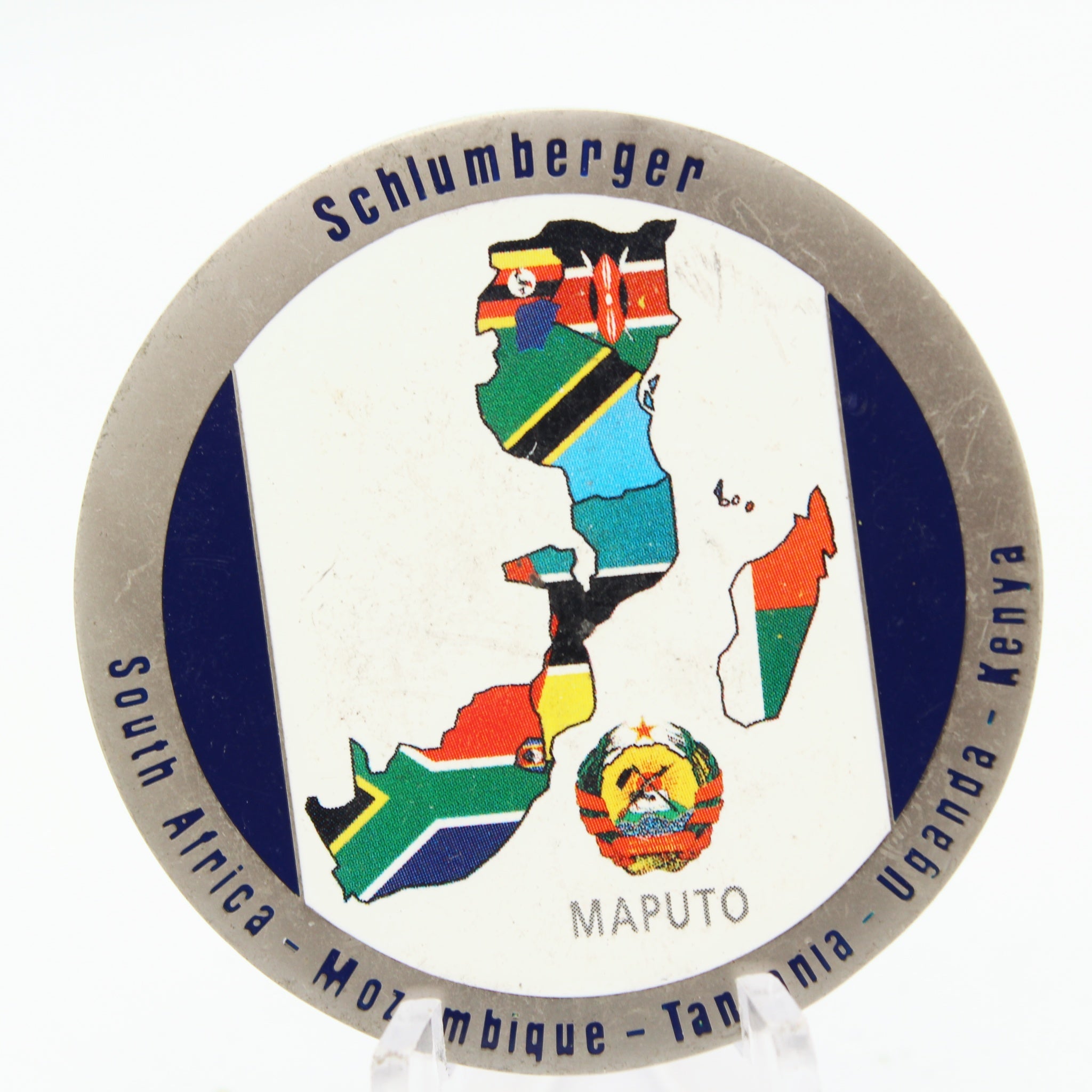 Schlumberger Africa Offshore Flying Squad Challenge Coin | 1.75" Copper Pre-Owned Collectible