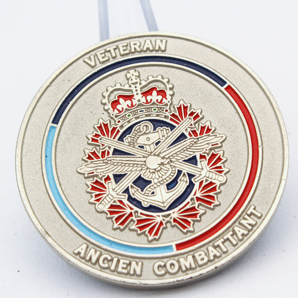 Royal Canadian Air Force Veteran Challenge Coin 1.75” RCAF Copper Pre-owned collectible