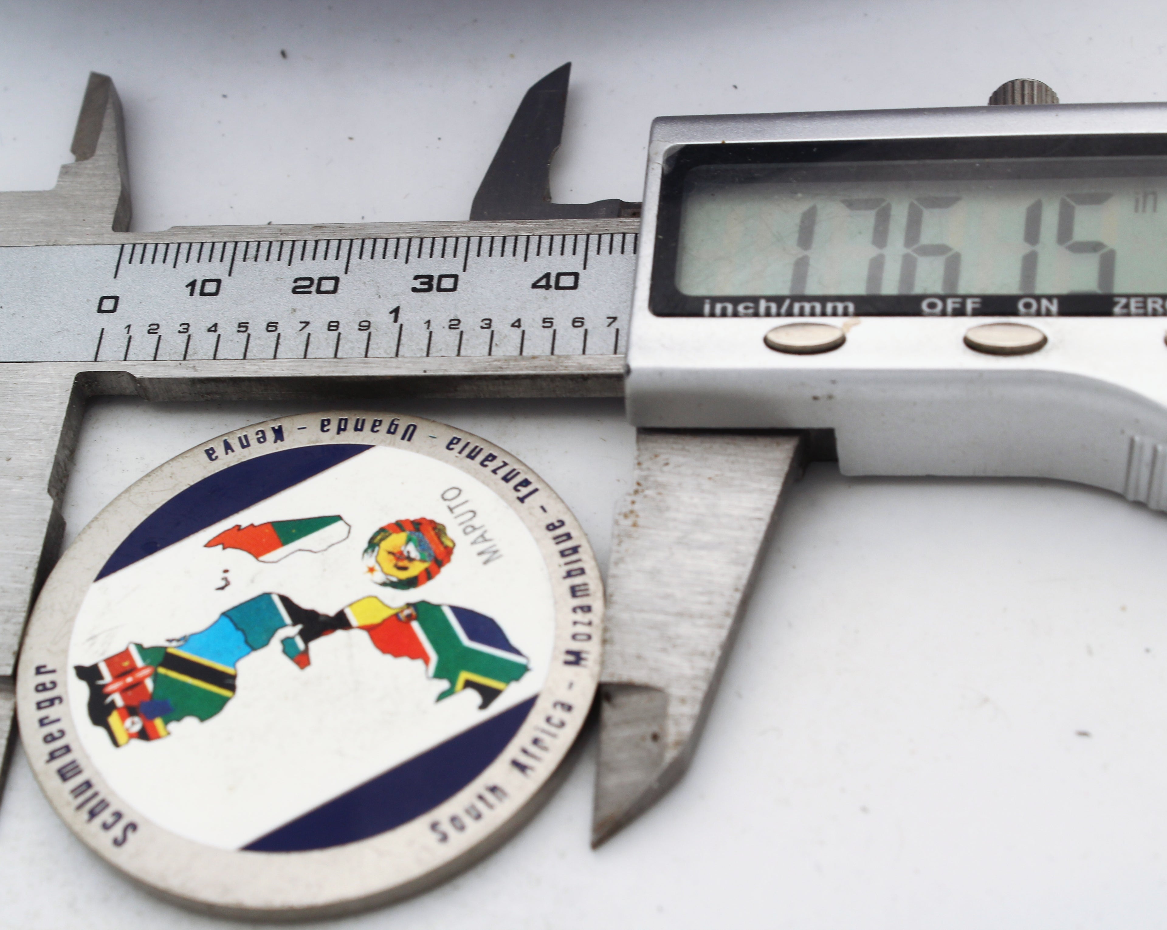 Schlumberger Africa Offshore Flying Squad Challenge Coin | 1.75" Copper Pre-Owned Collectible