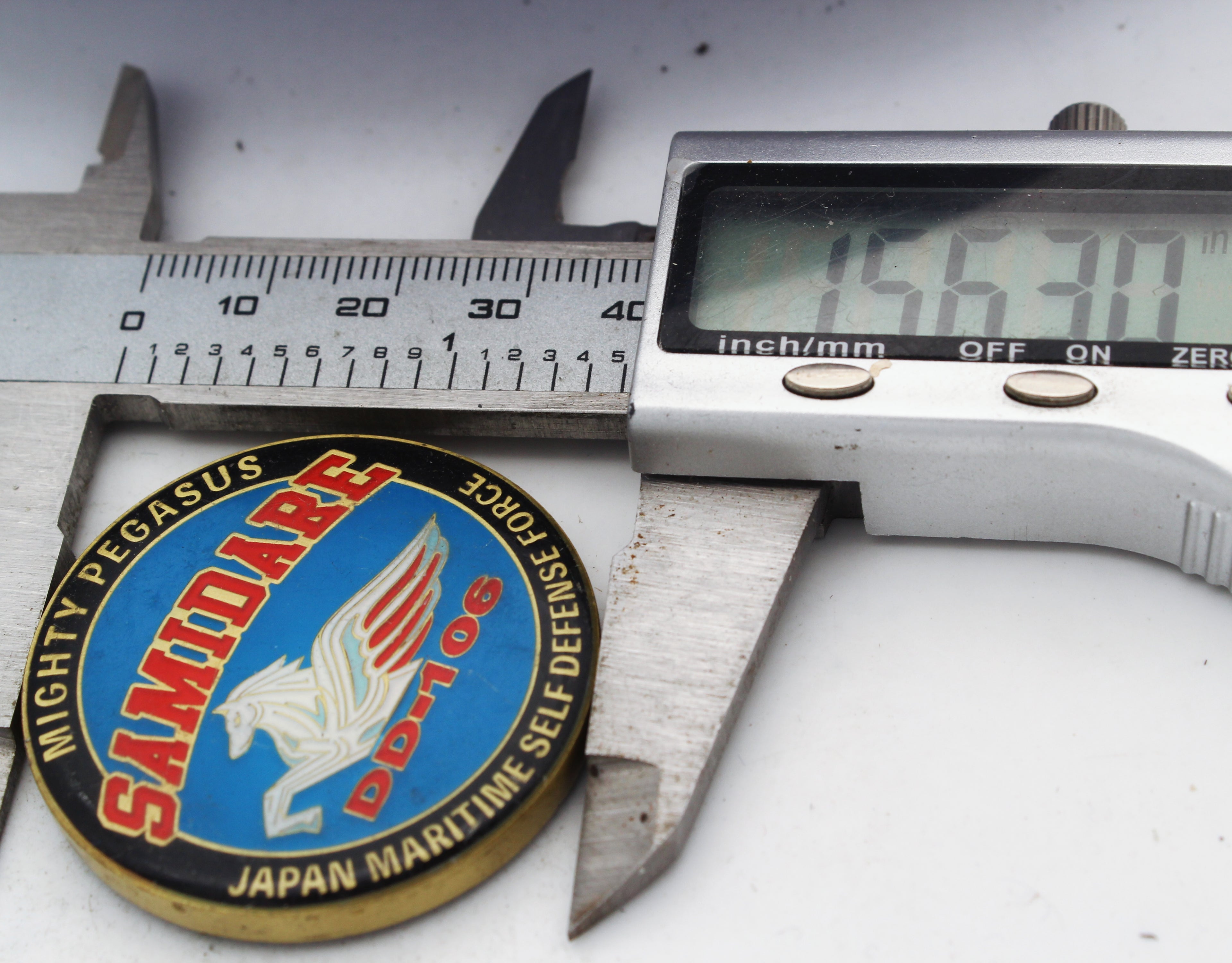JMSDF Samidare DD-106 Mighty Pegasus Challenge Coin | 1.5" Copper Pre-Owned Collectible