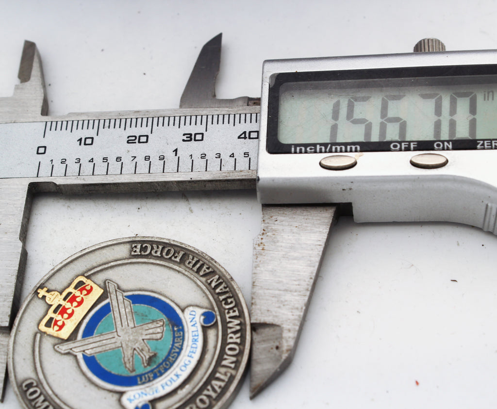 Royal Norwegian Air Force Commander Rolf Folland Challenge Coin | 1.5" Copper Pre-Owned Collectible