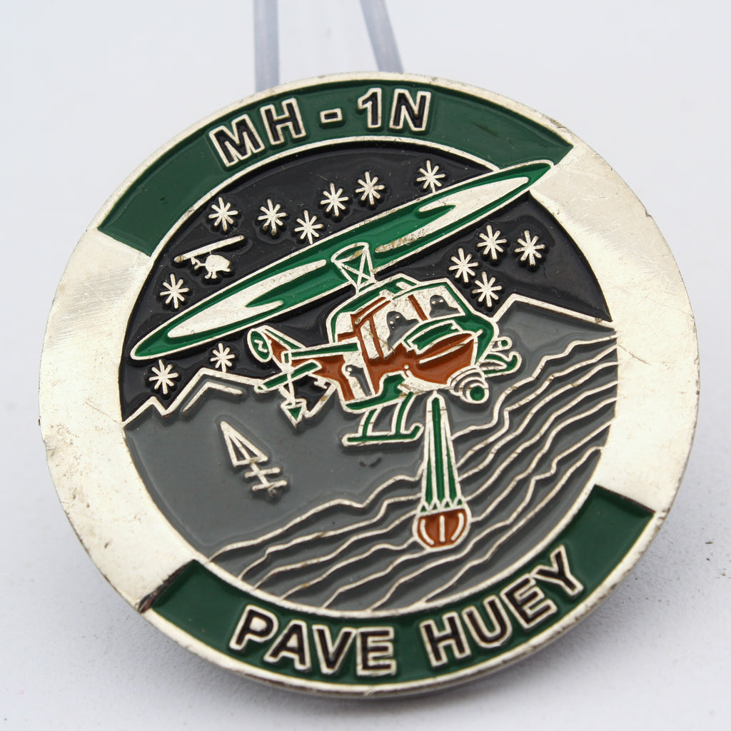 76th Helicopter Squadron Challenge Coin 1.65” Copper Vandenberg AFB California MH-1N Pave Huey Coin Pre-Owned