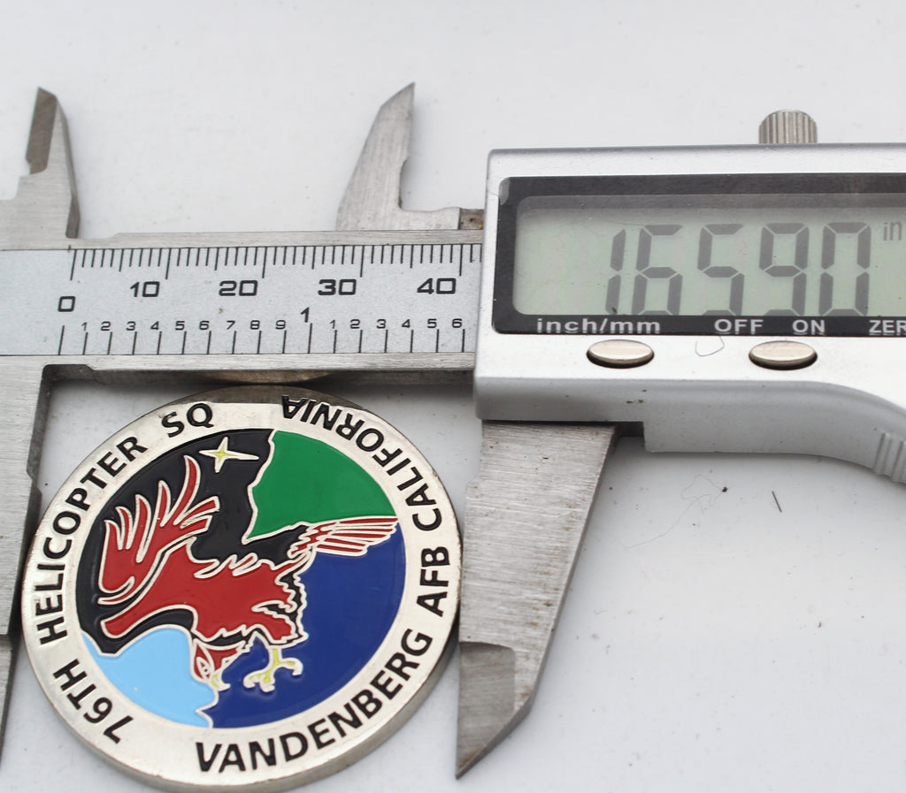 76th Helicopter Squadron Challenge Coin 1.65” Copper Vandenberg AFB California MH-1N Pave Huey Coin Pre-Owned