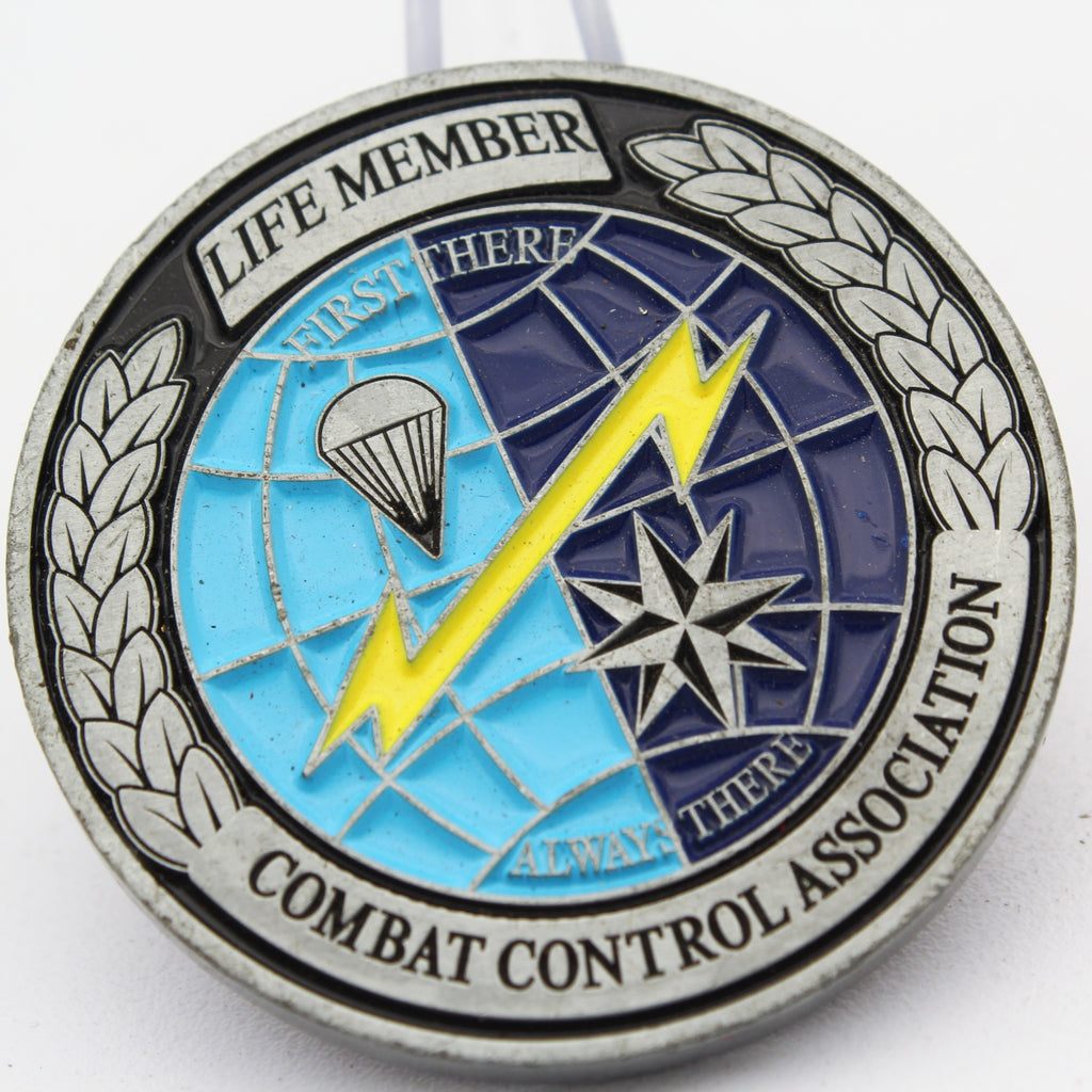 US Air Force Combat Control Life Member Coin 1.75” Copper CCT Association Challenge Coin Pre-Owned