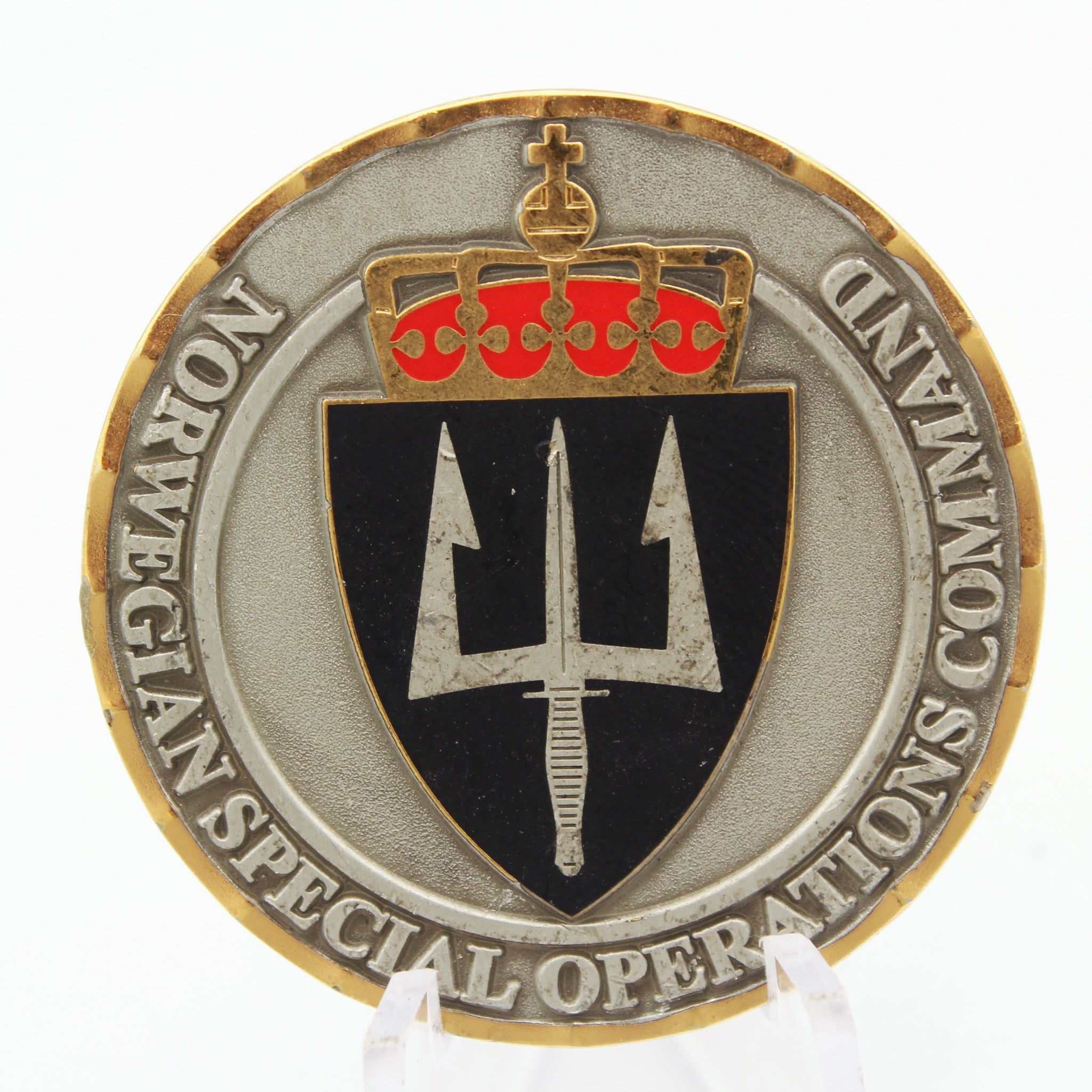 Norwegian Special Operations NORSOF "For Excellence" Challenge Coin 1.6 Inch Copper - Pre-Owned