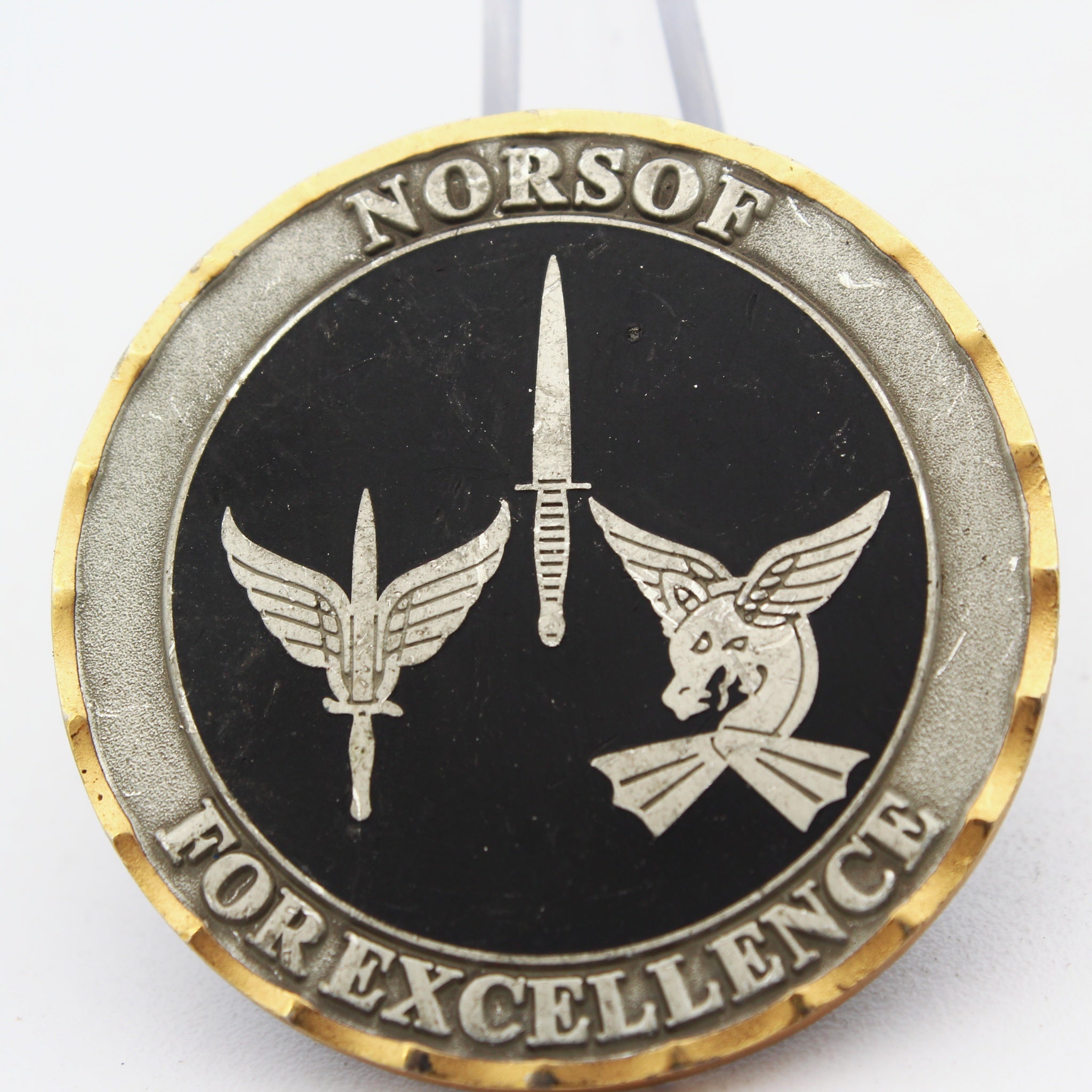 Norwegian Special Operations NORSOF "For Excellence" Challenge Coin 1.6 Inch Copper - Pre-Owned