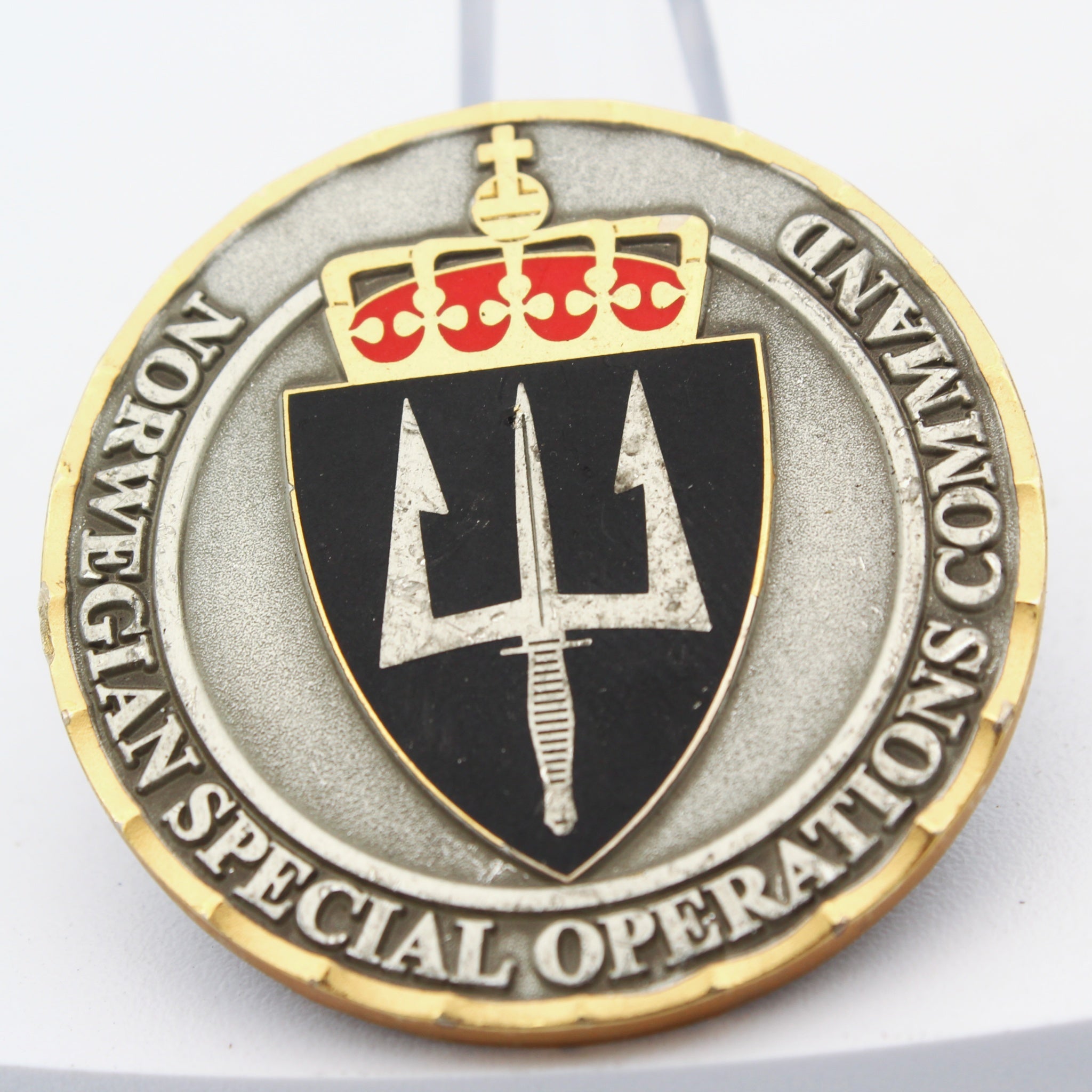 Norwegian Special Operations NORSOF "For Excellence" Challenge Coin 1.6 Inch Copper - Pre-Owned