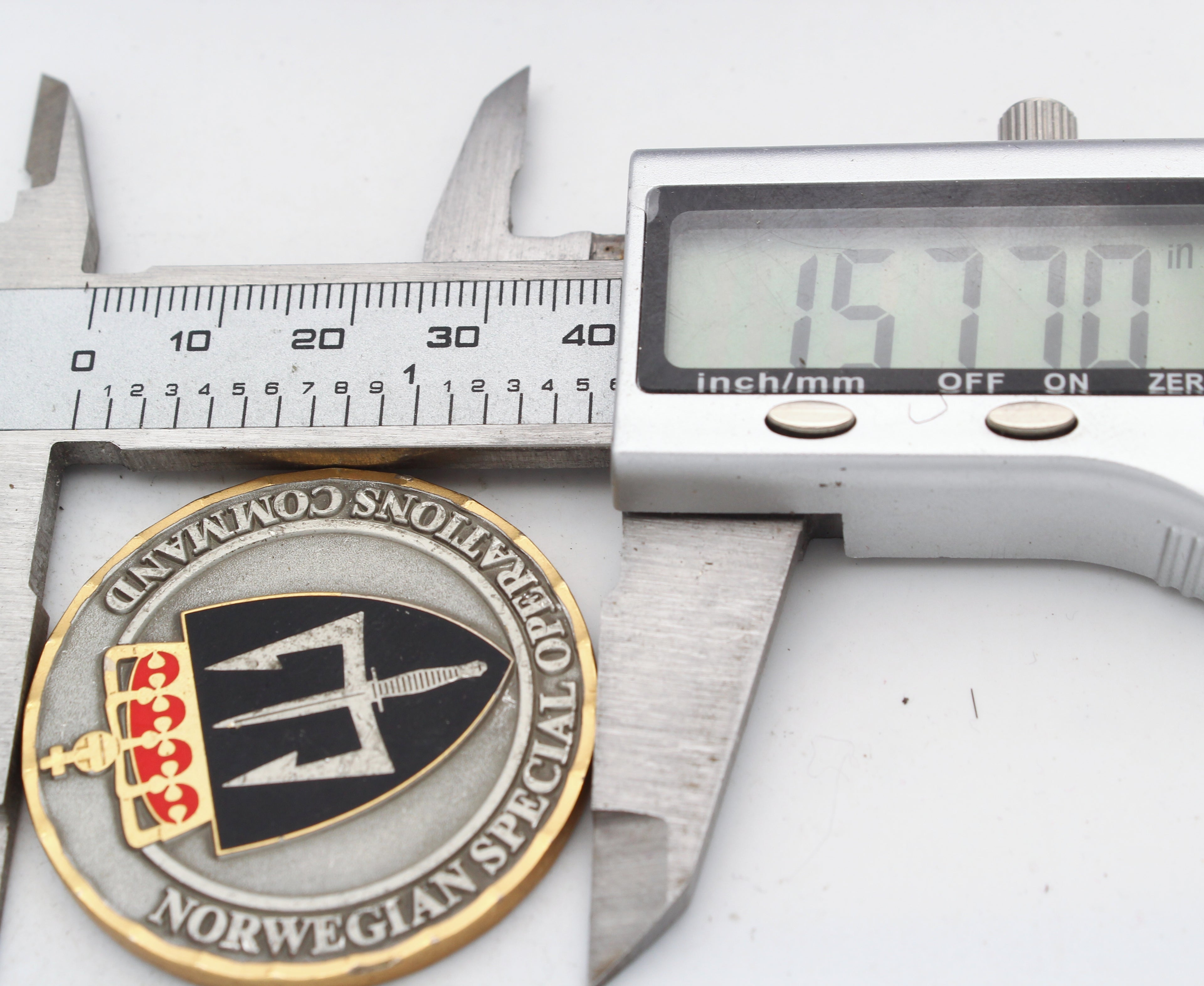 Norwegian Special Operations NORSOF "For Excellence" Challenge Coin 1.6 Inch Copper - Pre-Owned