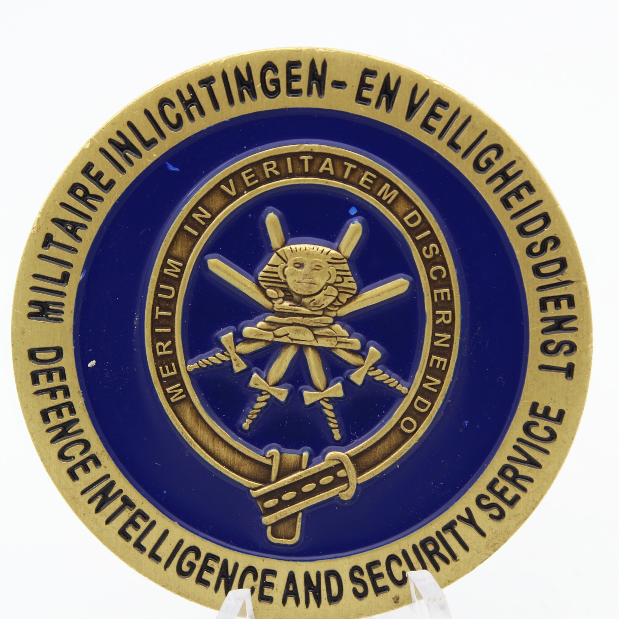 Netherlands Defence Intelligence and Security Service Lexicon Multitasking Enveilheidsdienst Challenge Coin Pre-Owned