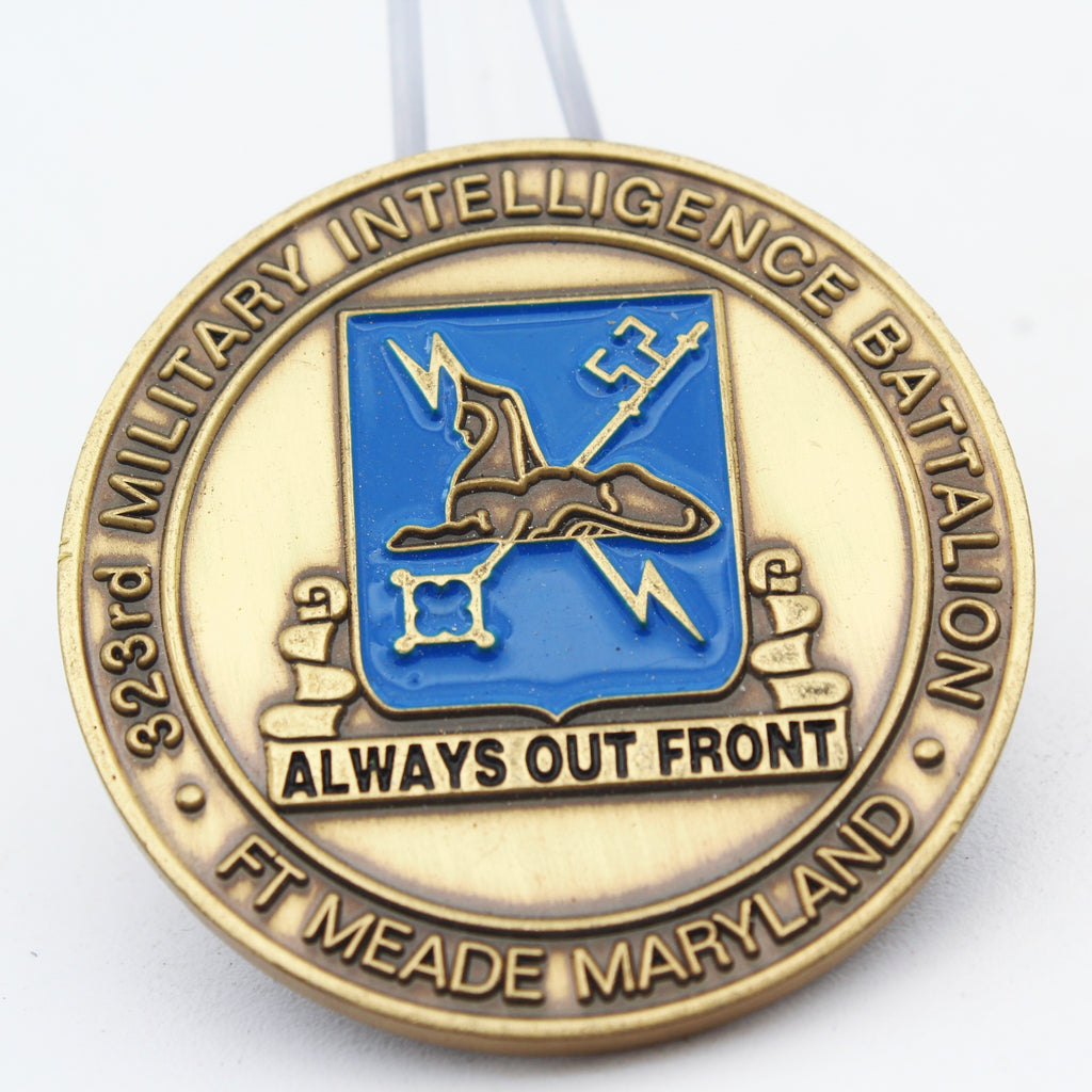 US Army 323rd Military Intelligence Battalion Challenge Coin 1.75” – Ft. Meade MD Pre-owned