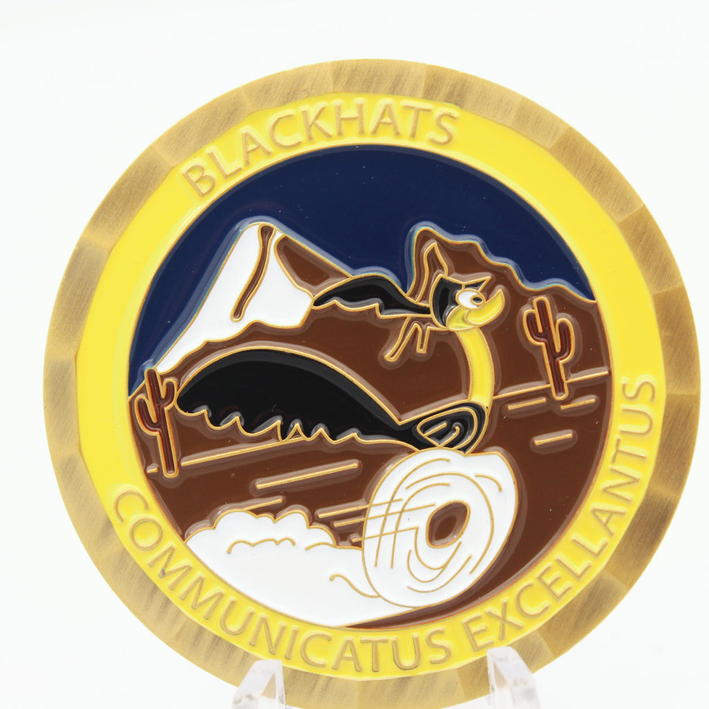 Blackhats Communicatus Excellantus Roadrunner Challenge Coin