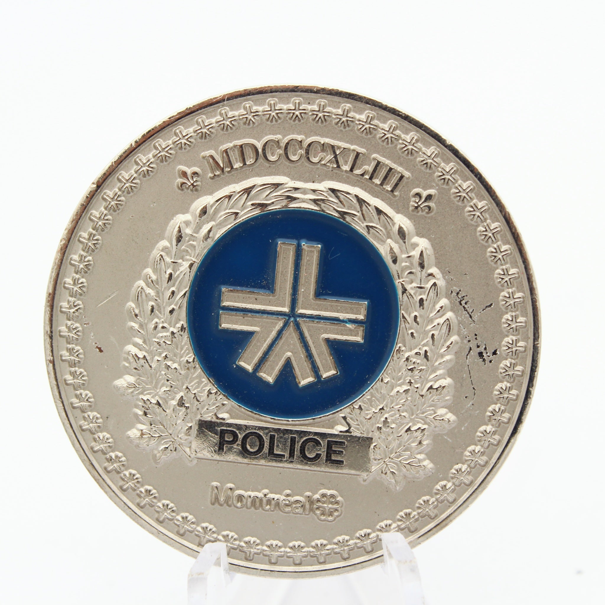 Montreal Police Drug Evaluation MED Challenge Coin 1.75” Canada Law Enforcement
