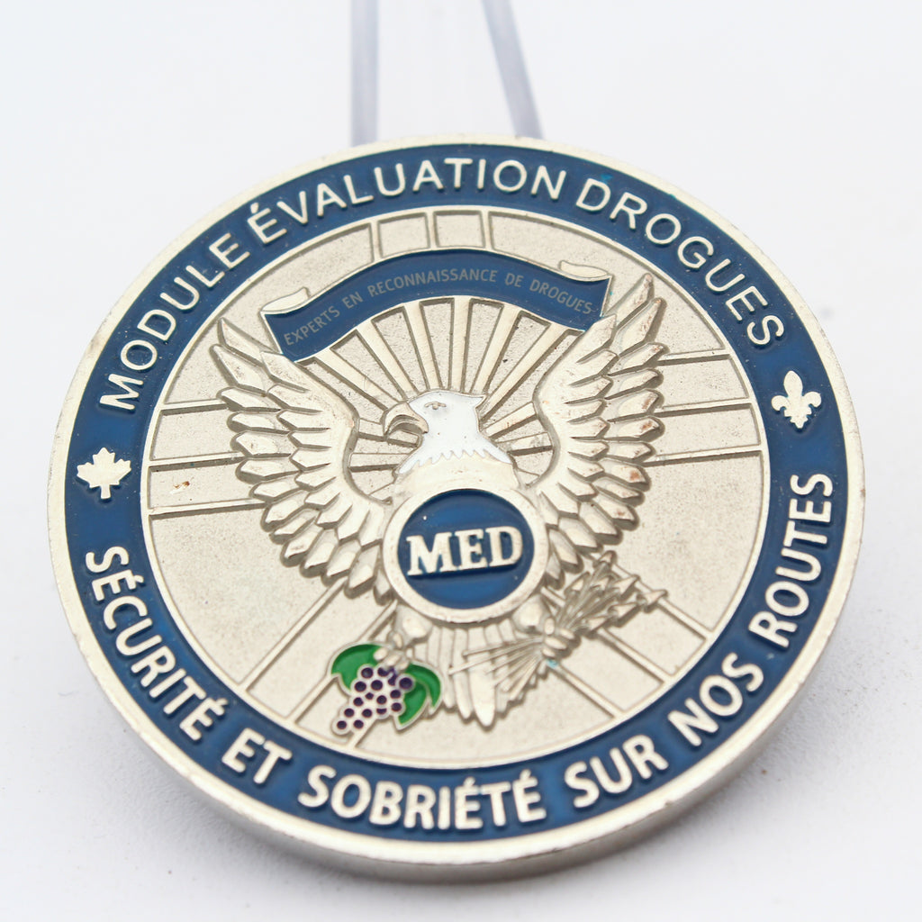 Montreal Police Drug Evaluation MED Challenge Coin 1.75” Canada Law Enforcement