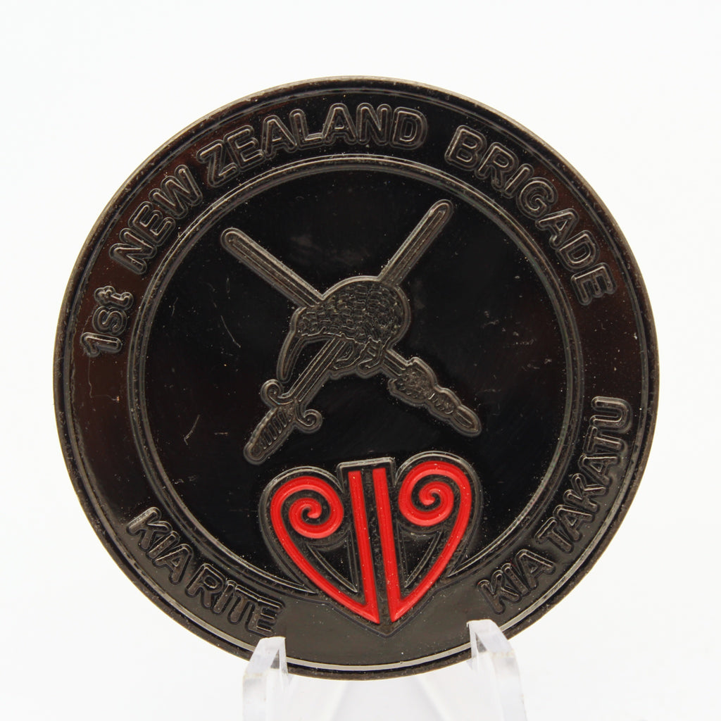 New Zealand Army 1st NZ Brigade Coin 1.75” – Kia Rite Kia Takatu • Ngati Tumatauenga