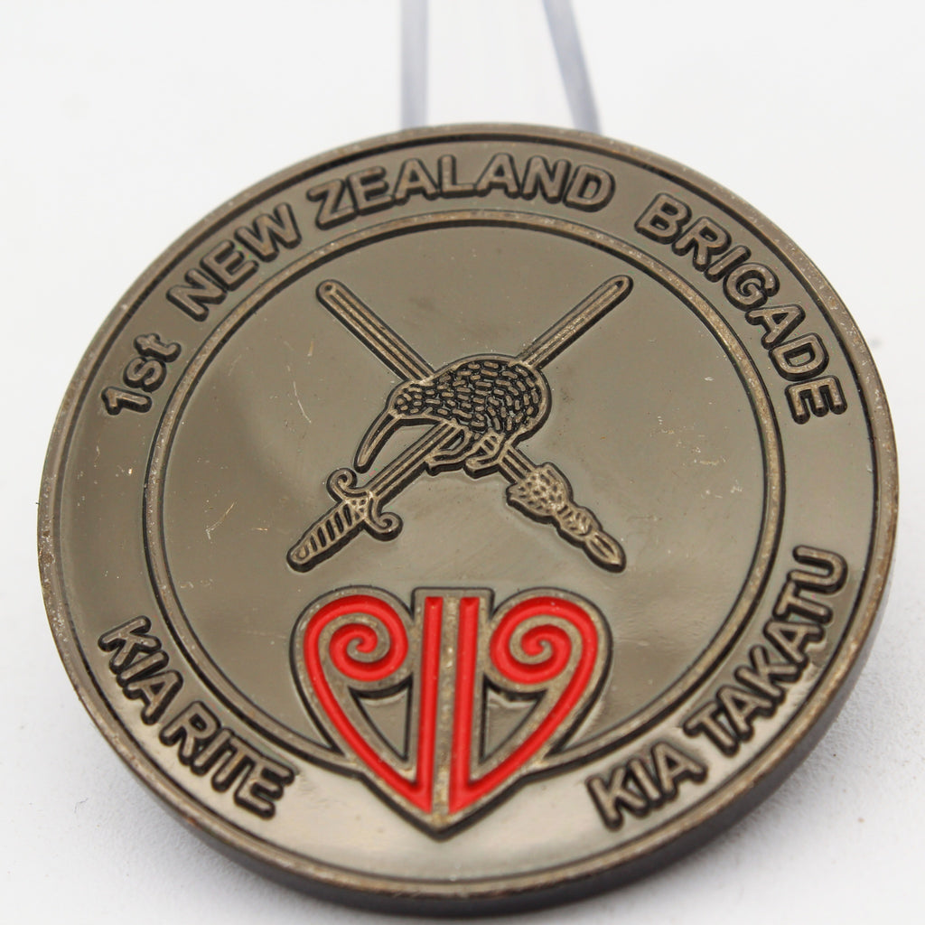 New Zealand Army 1st NZ Brigade Coin 1.75” – Kia Rite Kia Takatu • Ngati Tumatauenga