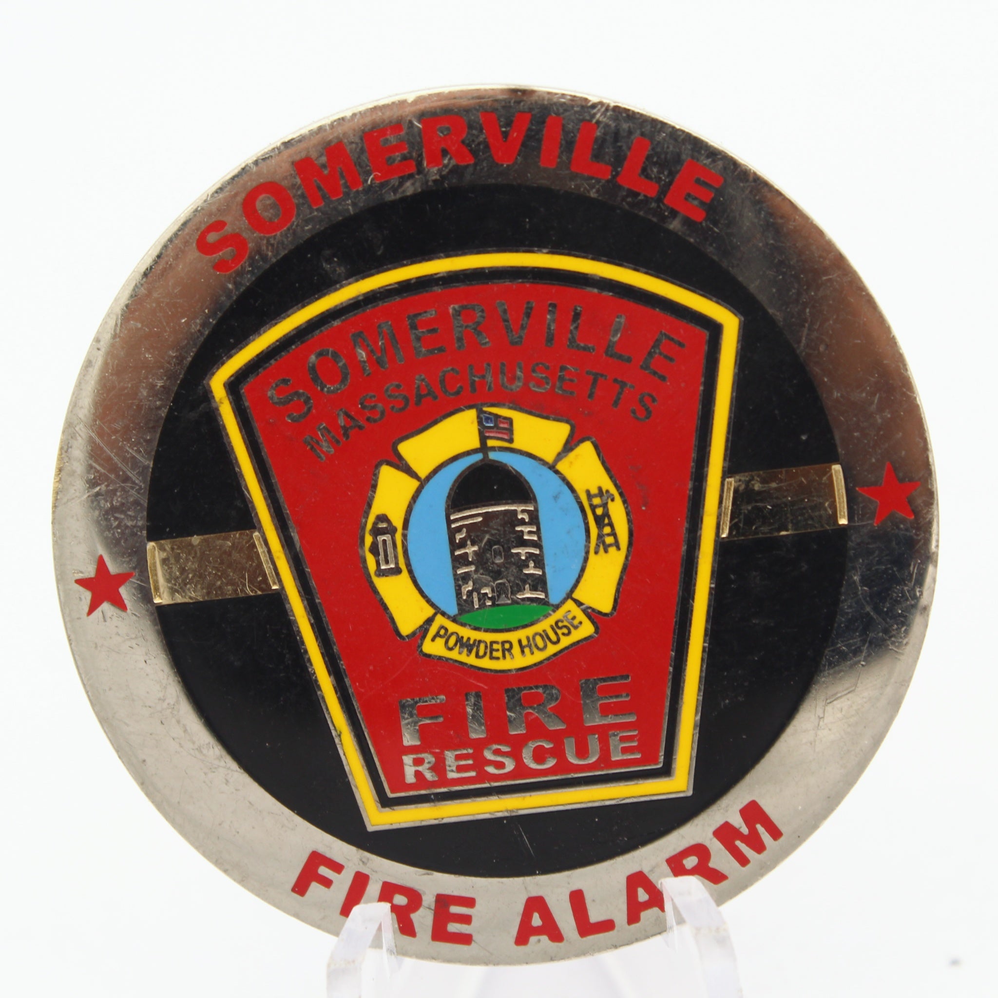Somerville Massachusetts Fire Rescue Fire Alarm Challenge Coin 1.75” Since 1874 Pre-Owned