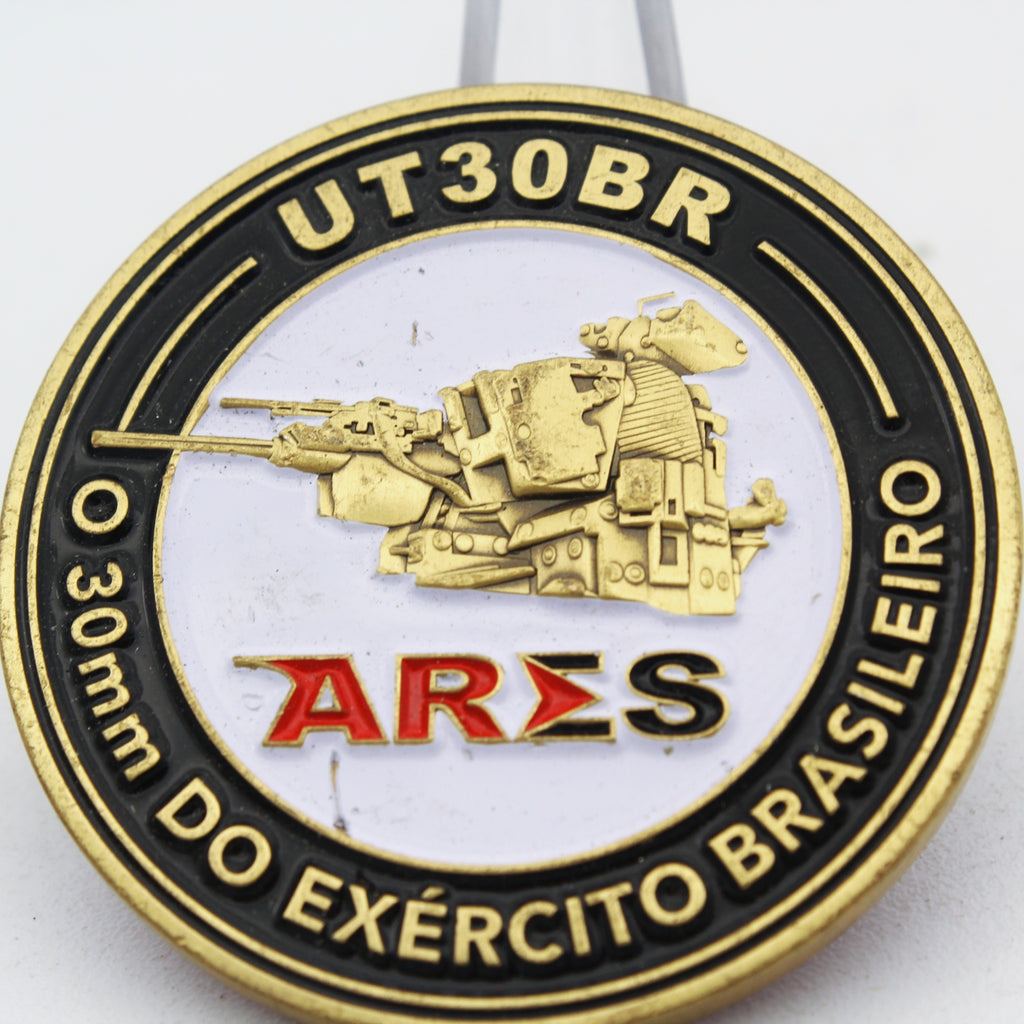 Brazilian Army UT30BR ARES 30mm Diretoria de Fabricação Challenge Coin
