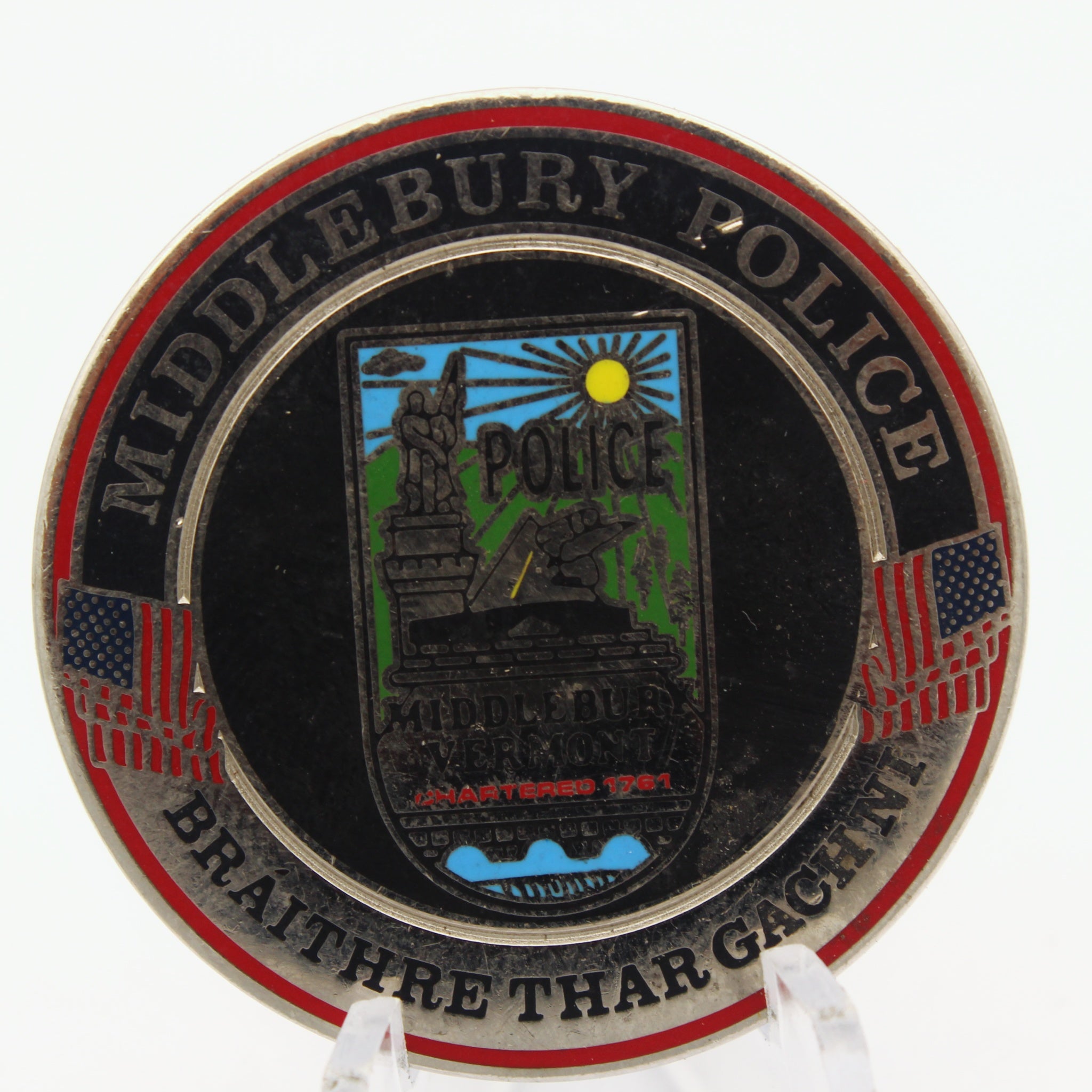 Middlebury Police St. Michael Defend Us in Battle Challenge Coin