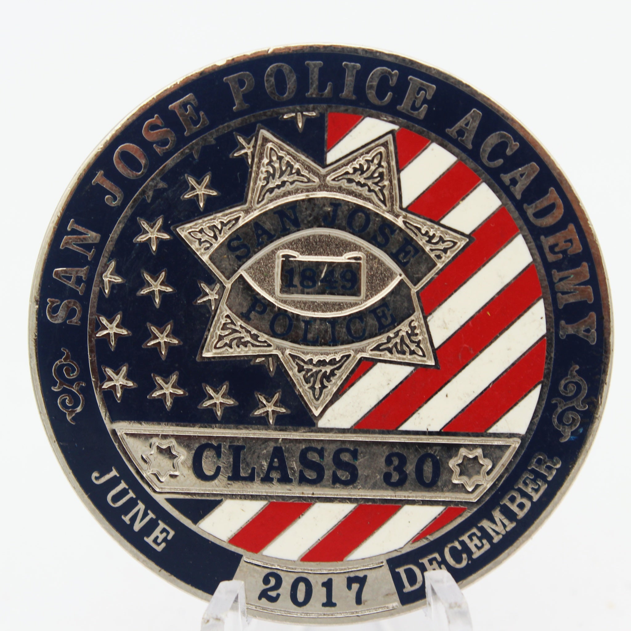 San Jose Police Academy Class 30 United as One Challenge Coin