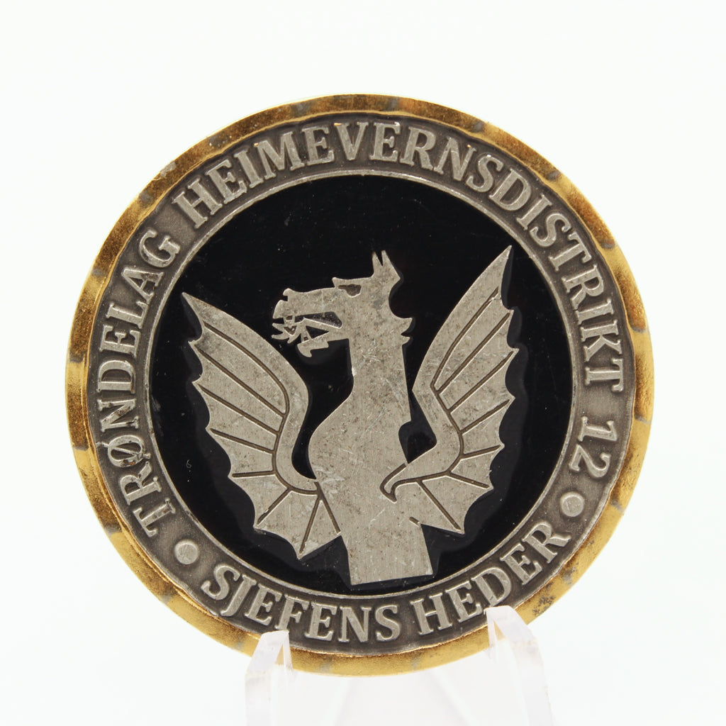 Norwegian Home Guard (Heimevernet) District 12 Commander’s Honor Challenge Coin pre-owned