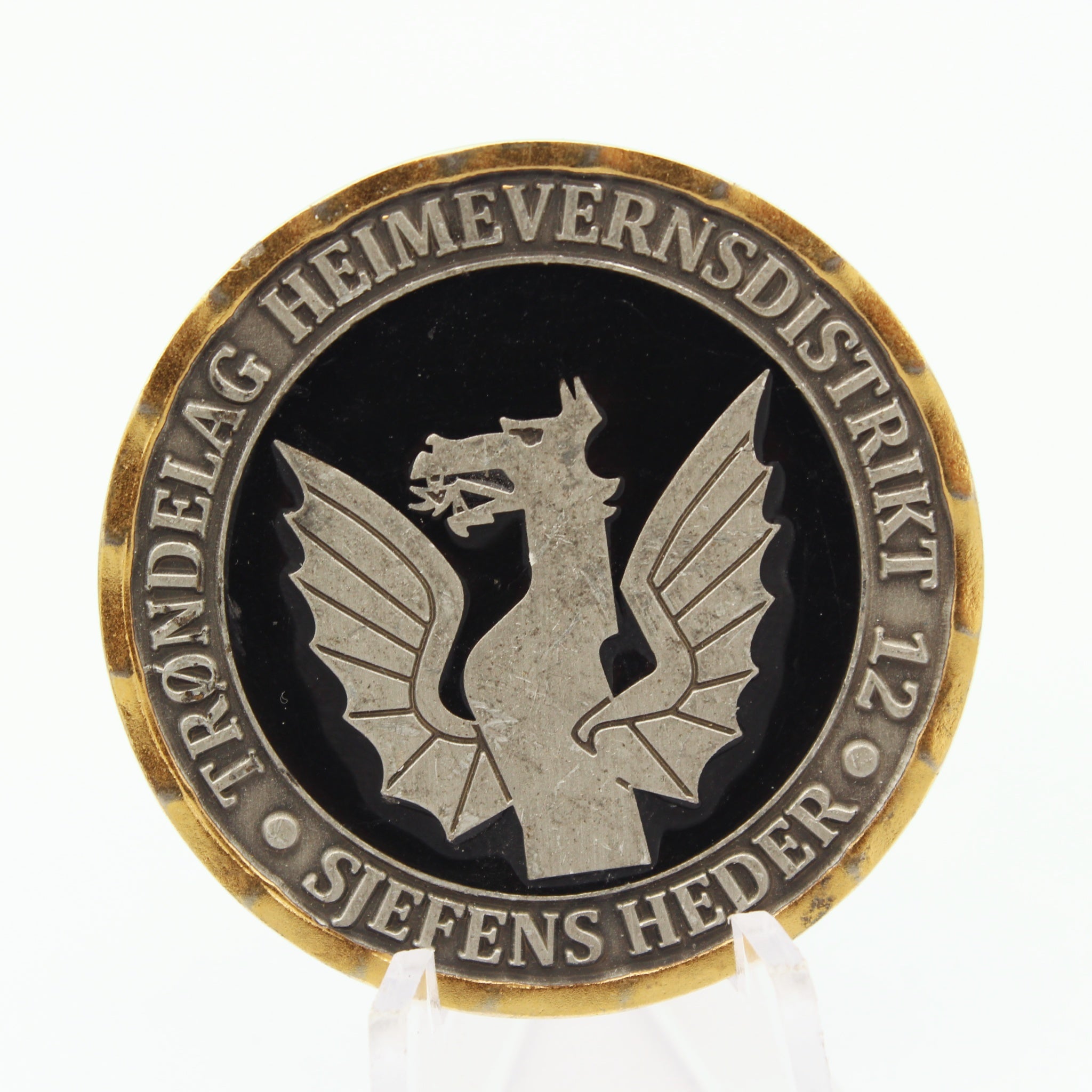 Norwegian Home Guard (Heimevernet) District 12 Commander’s Honor Challenge Coin pre-owned