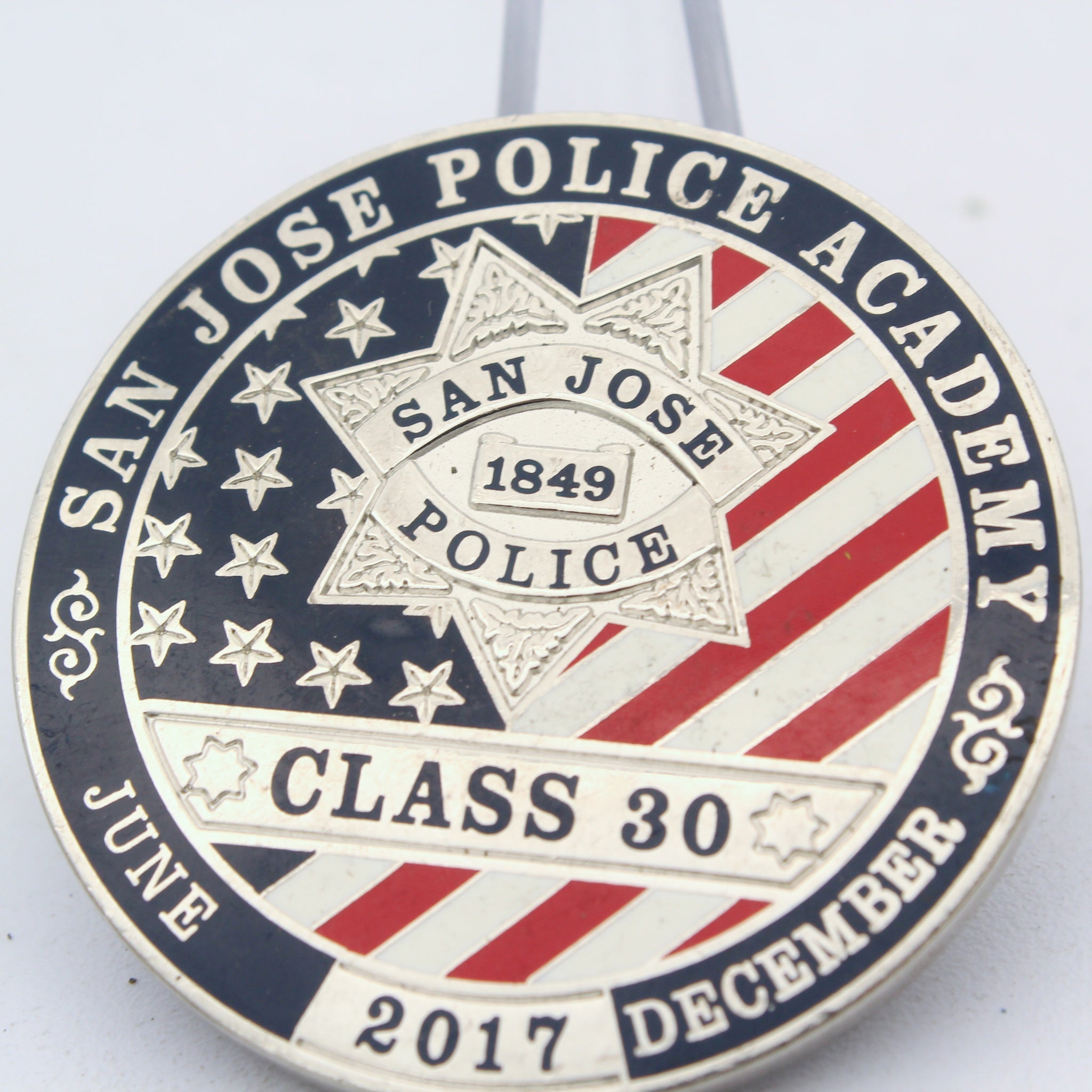 San Jose Police Academy Class 30 United as One Challenge Coin